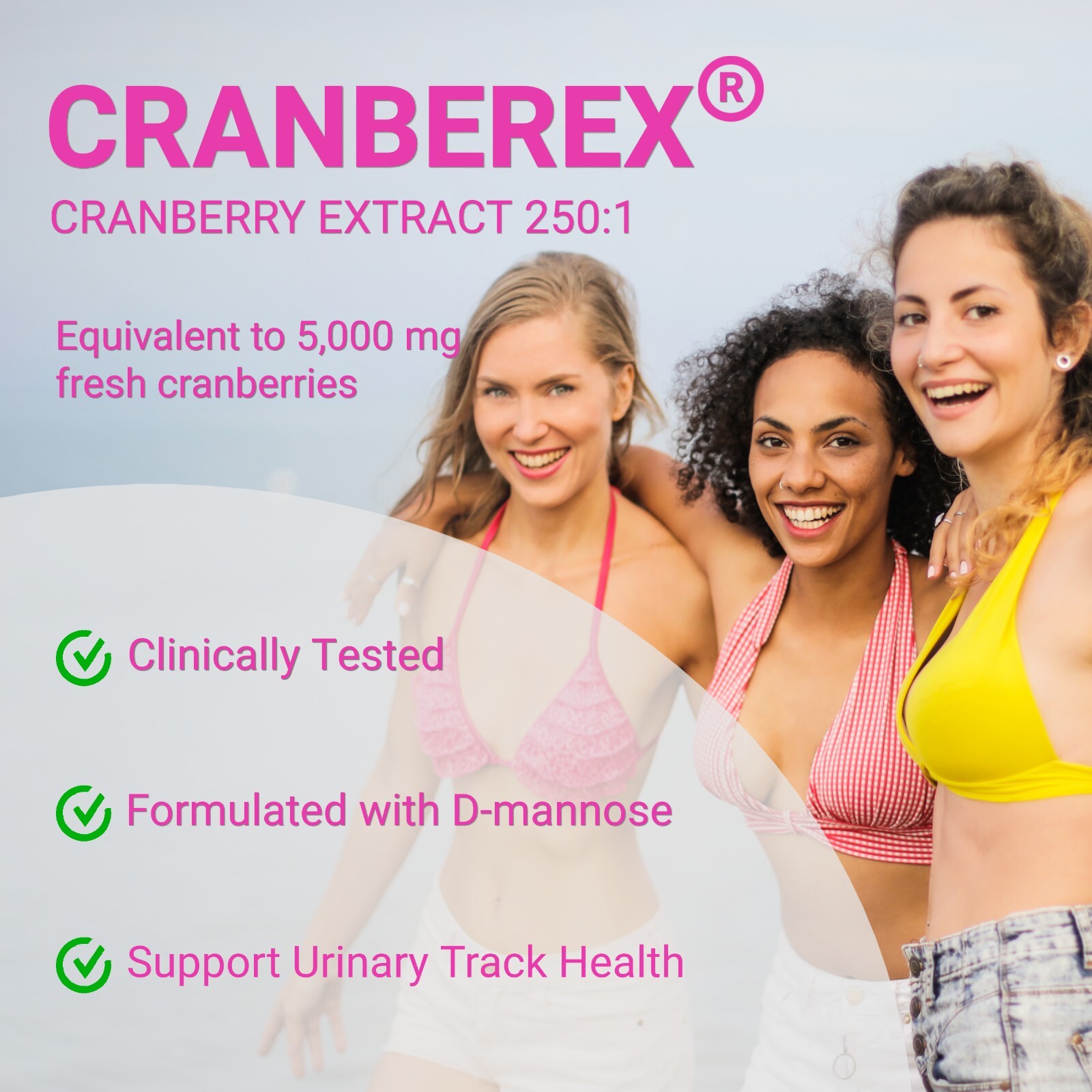 Pre Probiotics for Women with Caviar Collagen, Cranberry, d-Mannose Powder Stick