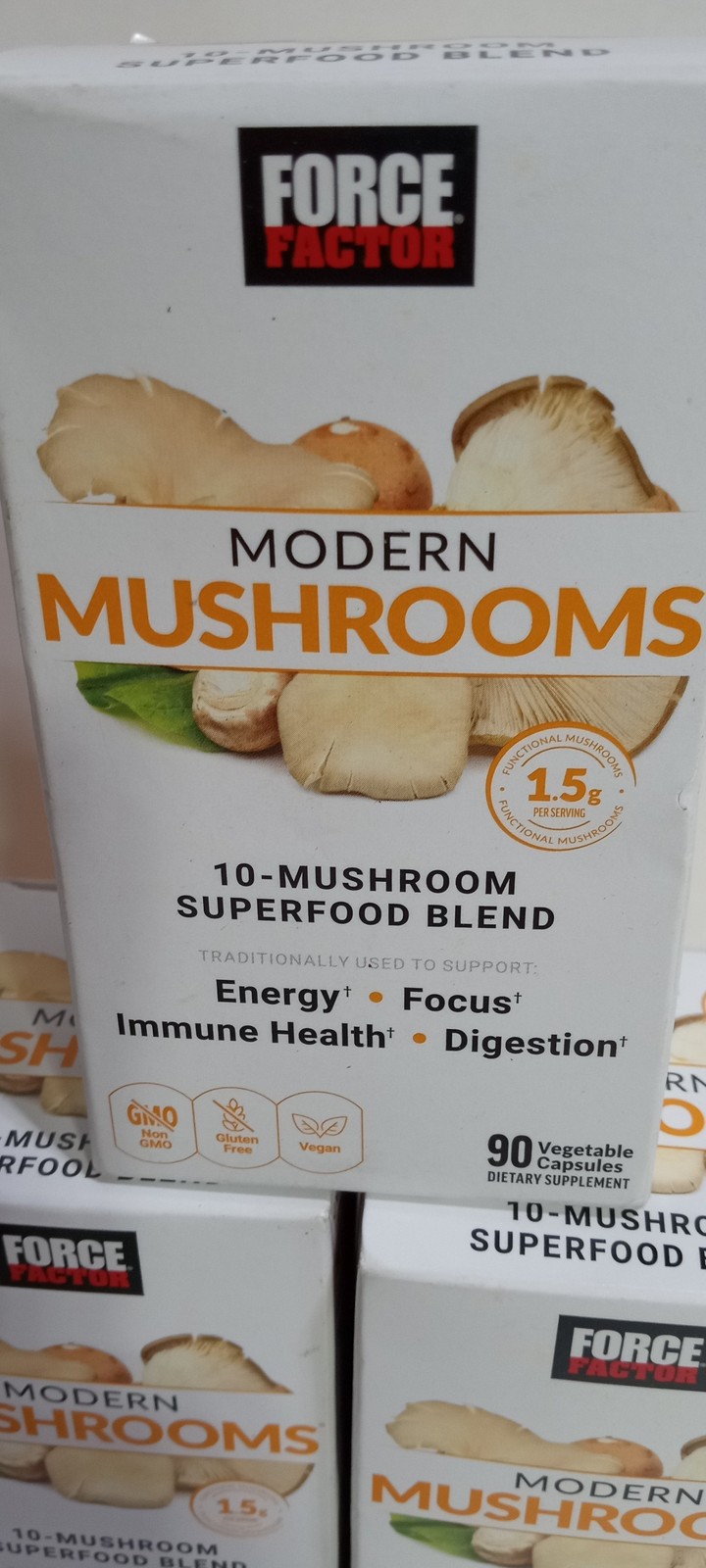 Lot of 3 – Force Factor Modern Mushrooms 10-Mushroom Superfood Blend 90 Capsules