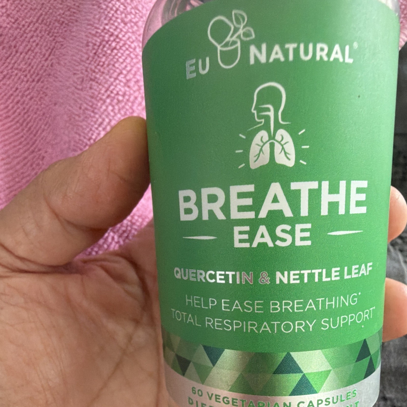 Eu Natural Breathe Ease Quercetin & Nettle Leaf 60 Caps Exp 06/2027