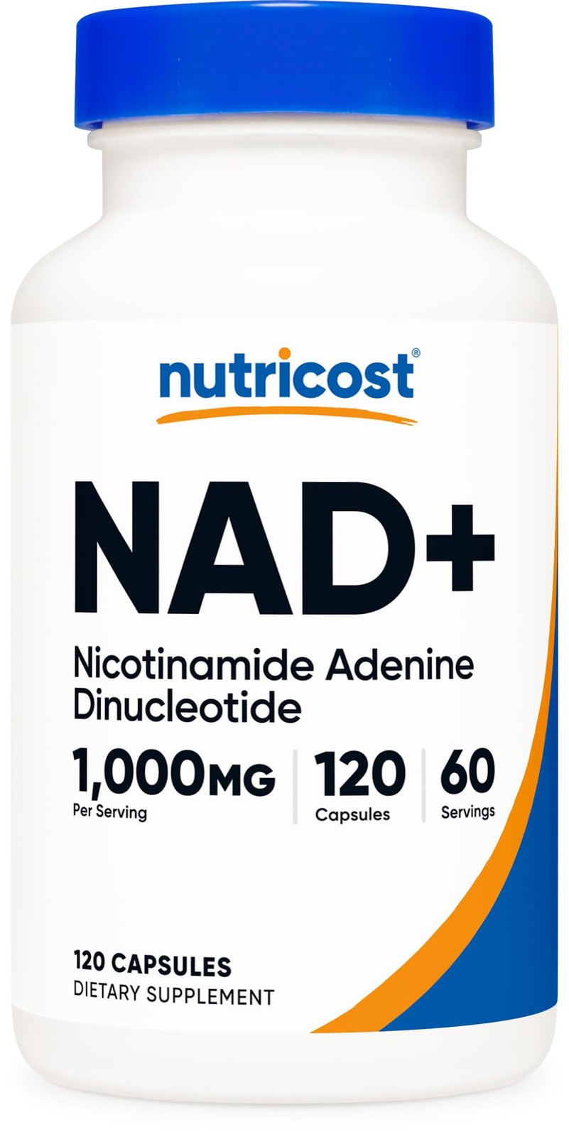Nutricost NAD+ Supplement 1,000mg per Serving,120 120 Count (Pack of 1)