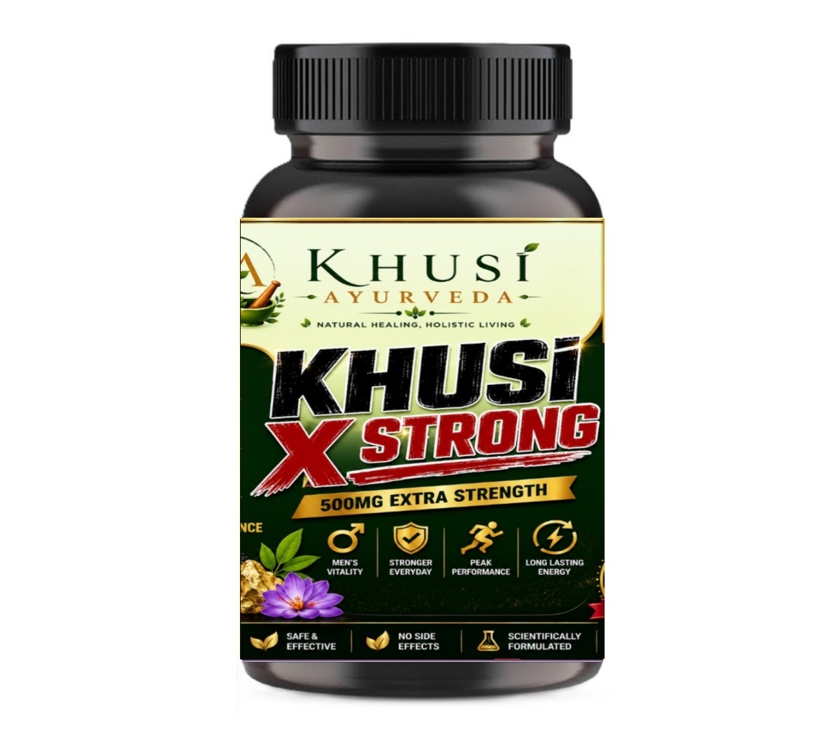 Khusi X Strong Ayurvedic Herbal Capsules 500mg Men’s Vitality Stamina Energy Sup