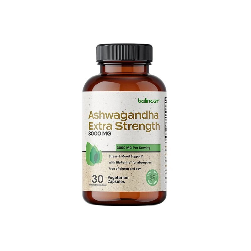 Ashwagandha Extract 3000 Mg – Powerful Supplement – Stress and Mood