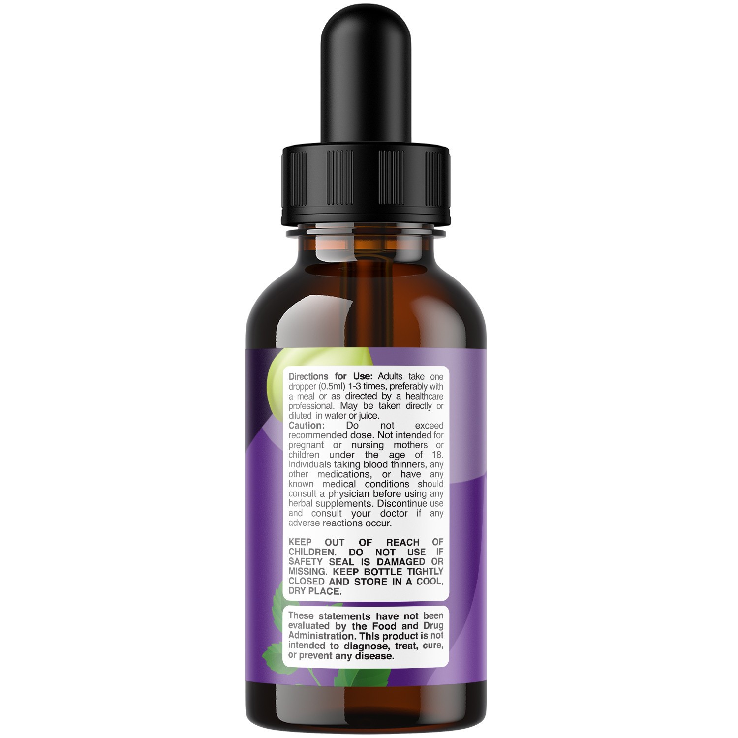 Organic Vegan Ashwagandha Liquid Drops for Adults – Energy and Mood Support