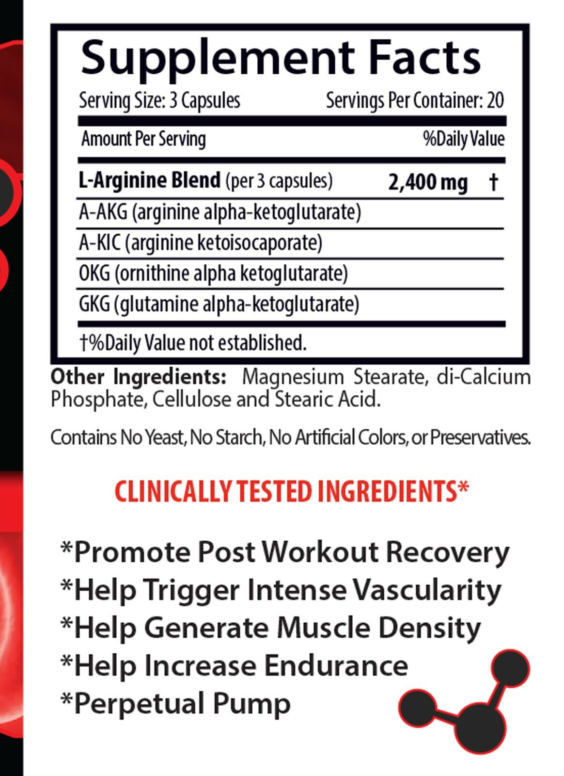 L-carnitine liquid NITRIC OXIDE MUSCLE PUMP 2400 Helps memory and behavior 2