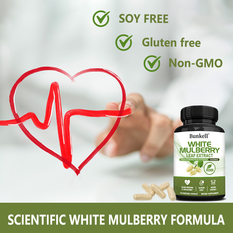 White Mulberry Leaf Extract 1000mg for Weight Loss Cardiovascular Health