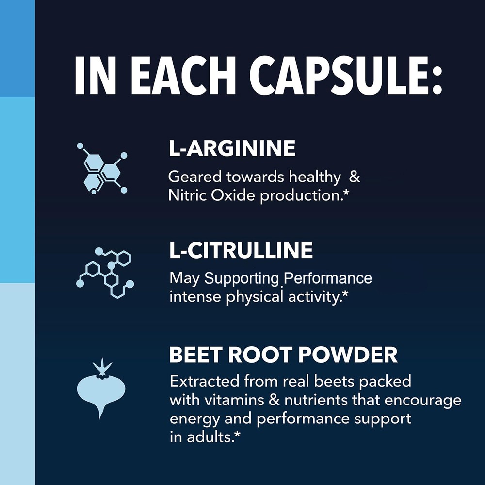 Factor L-Arginine 3000 MG, Extra Strength Nitric Oxide & Circulation Boost 60 ct