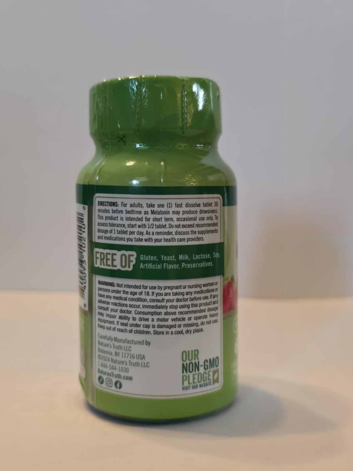Nature’s Truth Melatonin 12 mg Fast Dissolve Tablet 60 Ct 03/2027+
