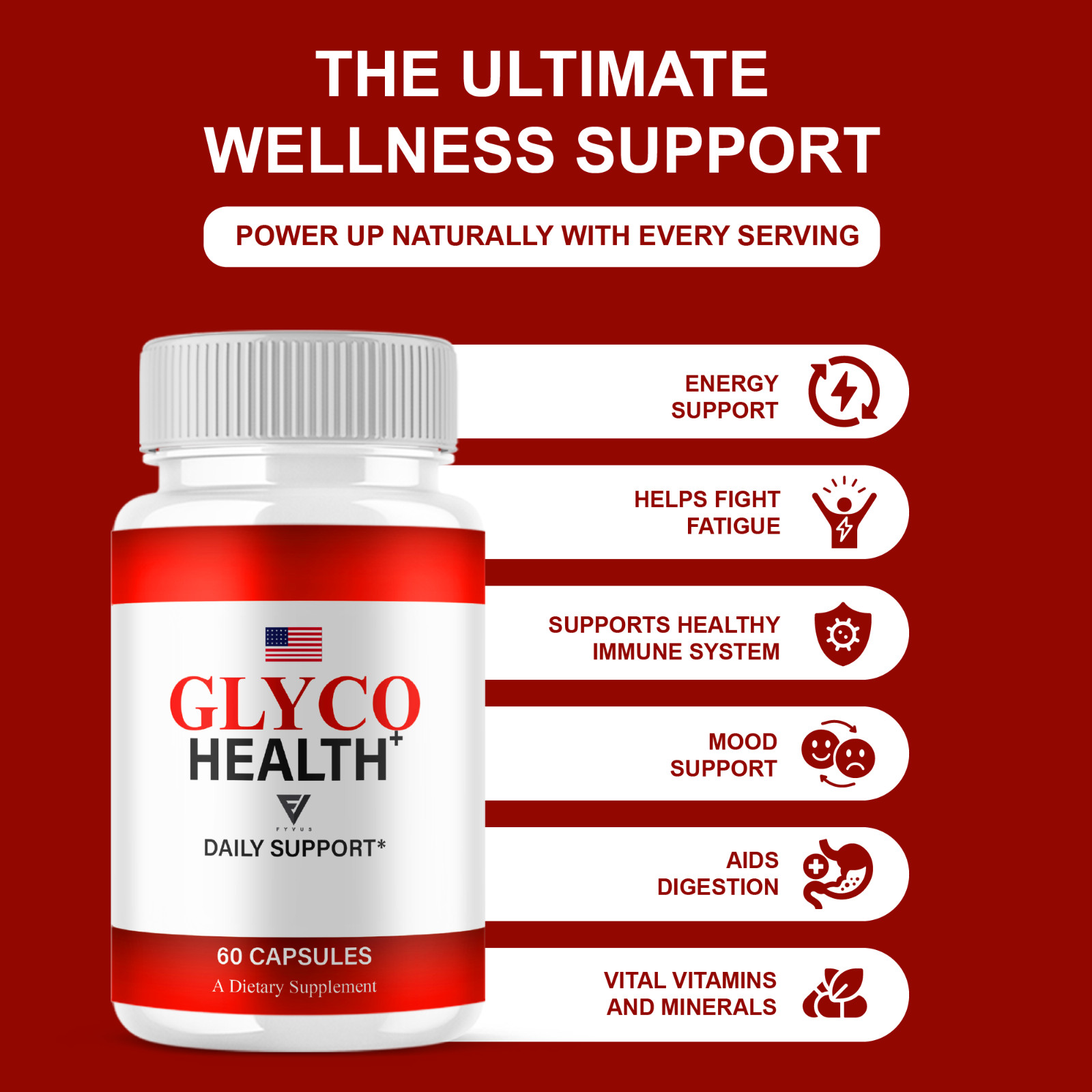 (5 Pack) Glyco Health Blood Health Support, GlycoHealth Pills (300 Capsules)