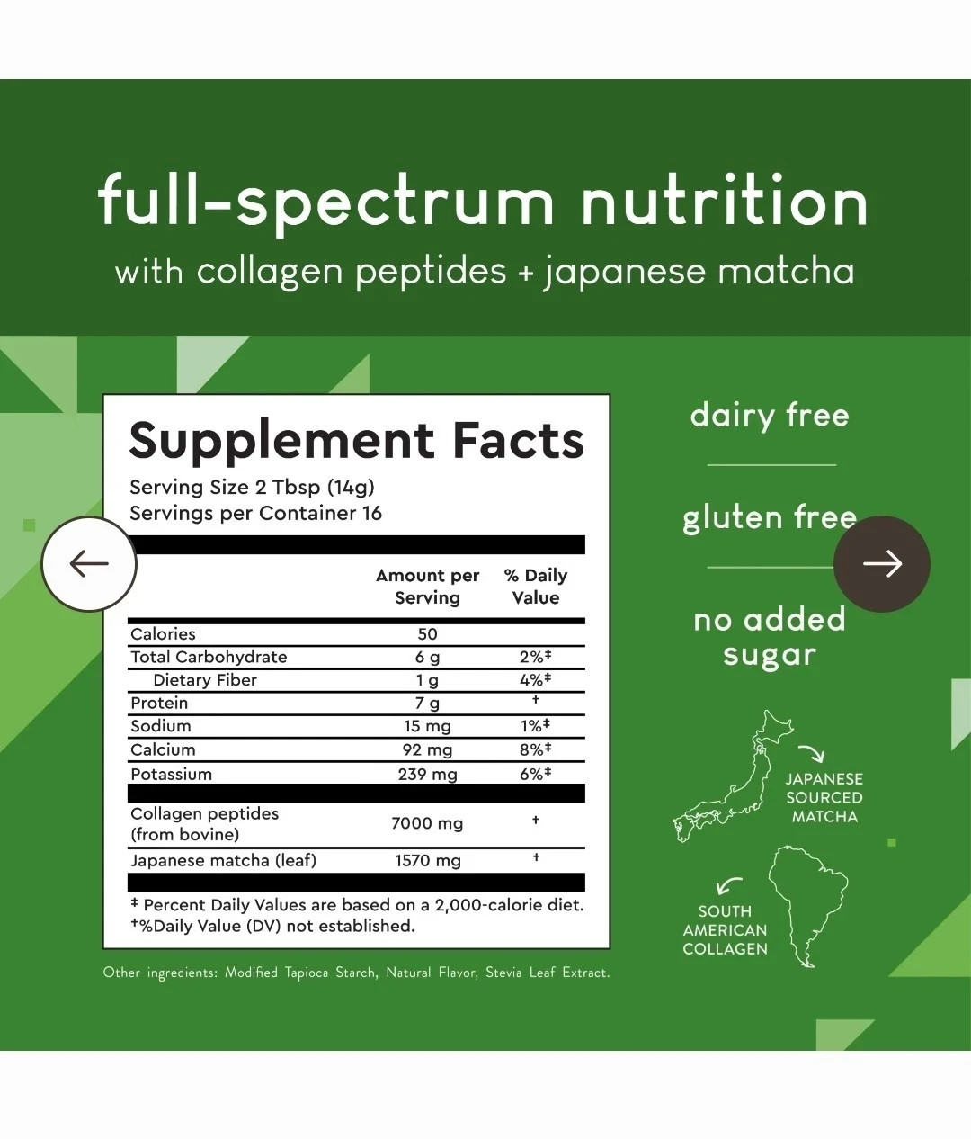 New 360 Nutrition Collagen + Matcha W/ 7000mg Of Collagen Peptides 8oz 06/2027