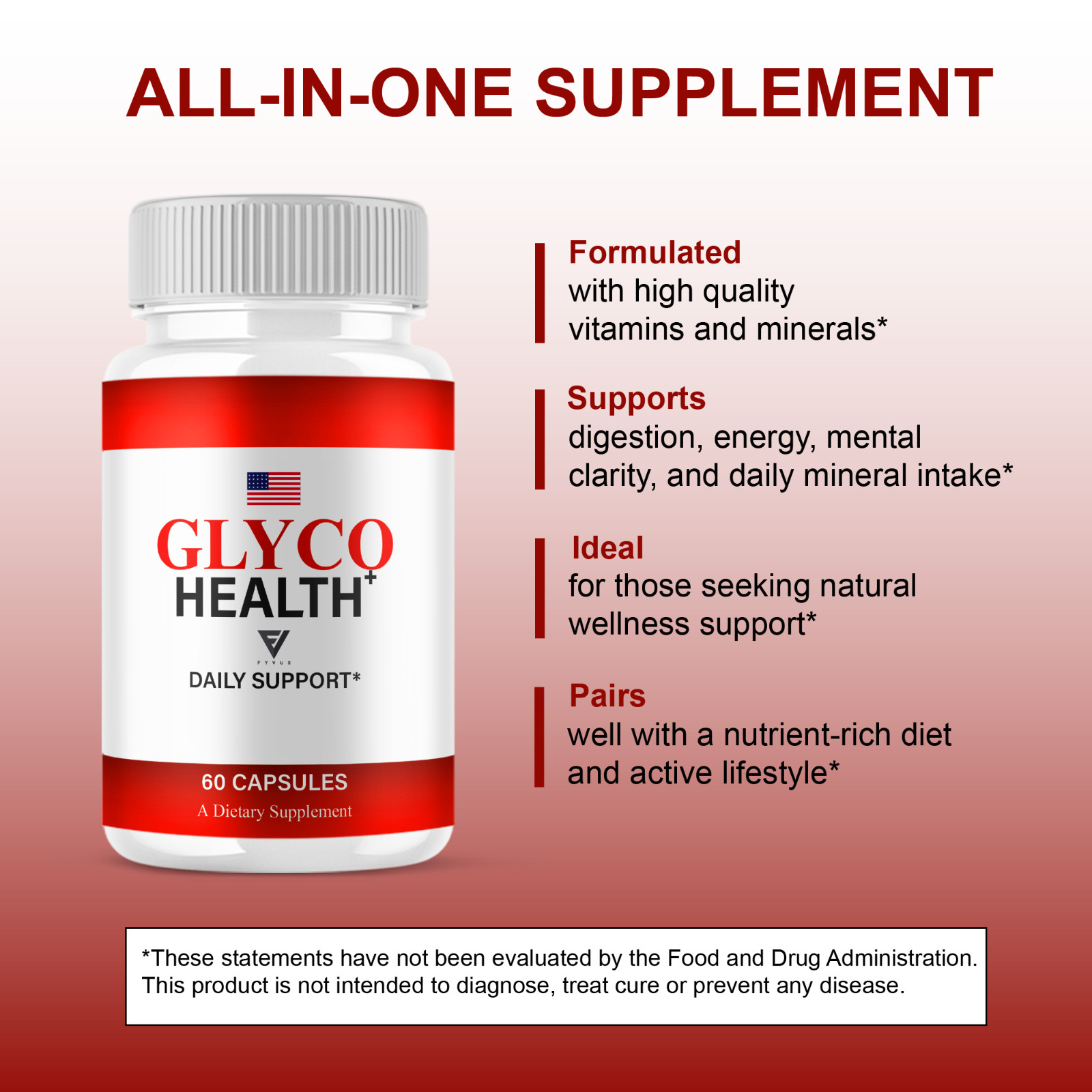 (5 Pack) Glyco Health Blood Health Support, GlycoHealth Pills (300 Capsules)