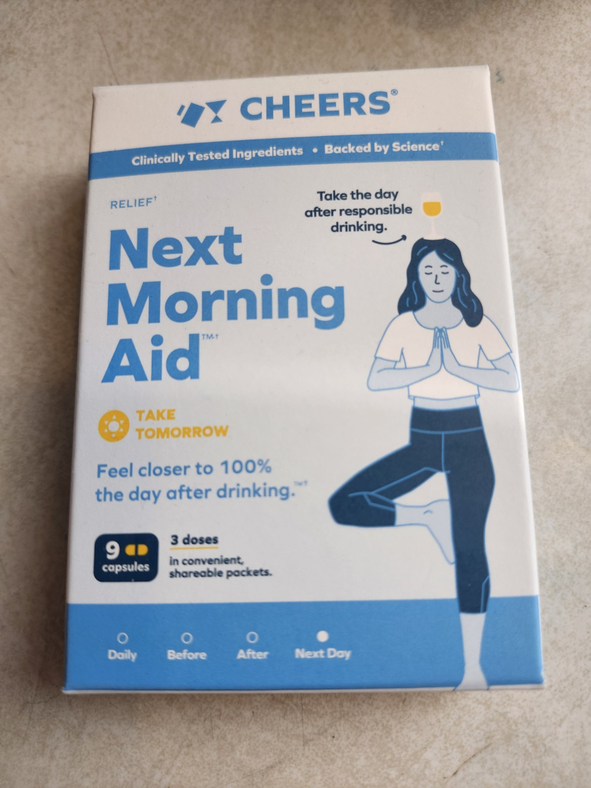 CHEERS NEXT MORNING AID 9 CAPSULES 9/2025 NEW