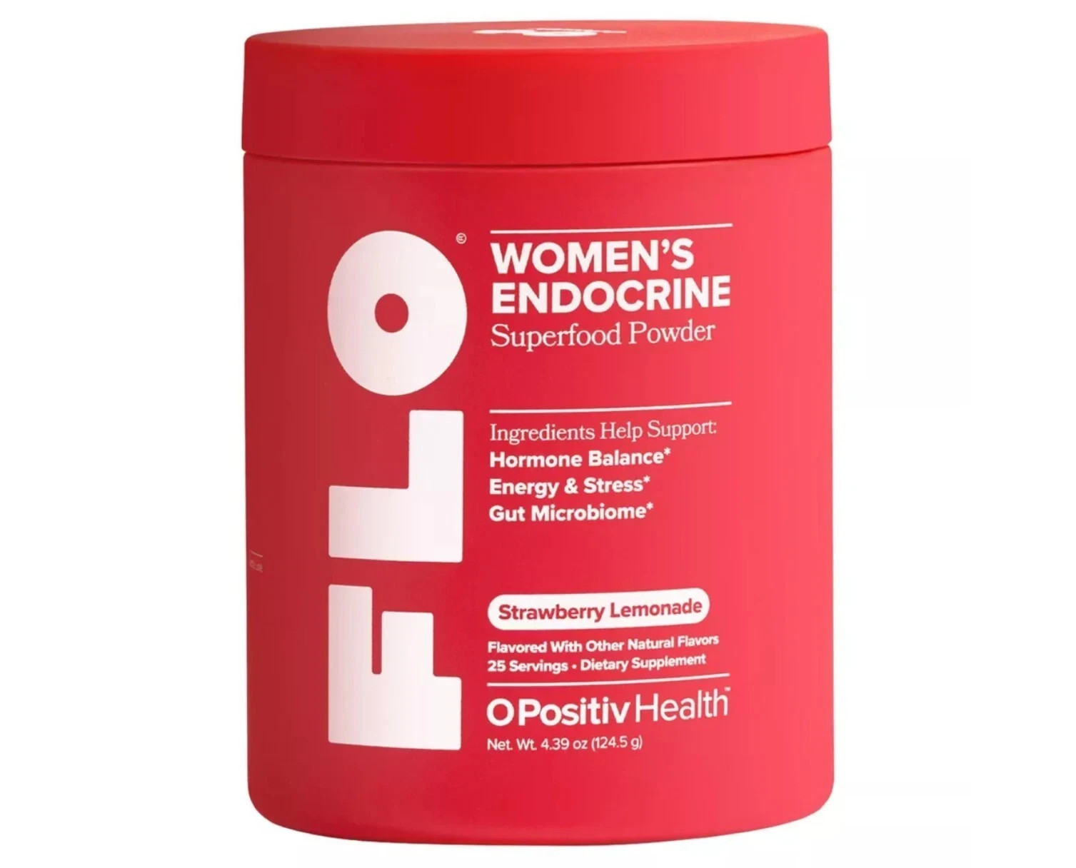 O Positiv FLO Endocrine Superfood Powder – Strawberry Lemonade