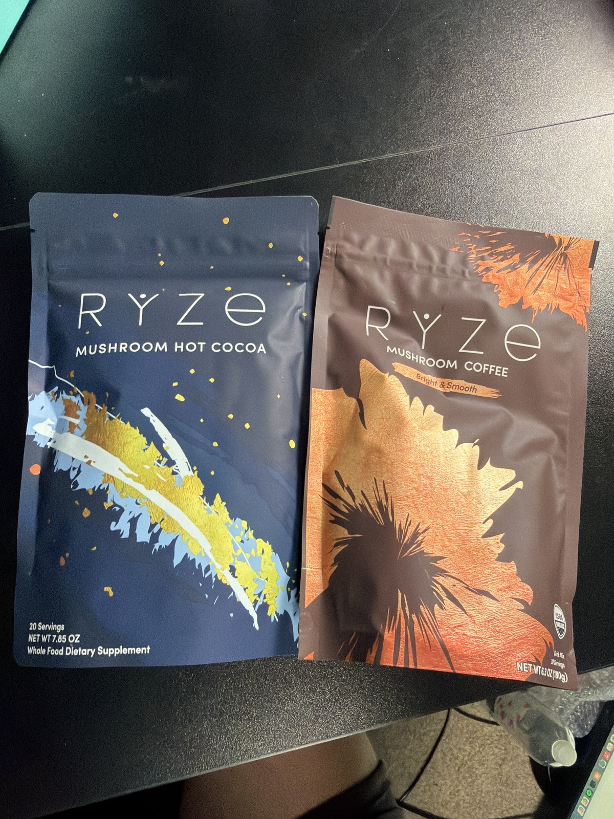 RYZE Mushroom Coffee Hot Cocoa Adaptogen Functional Wellness Blend 20 Servings