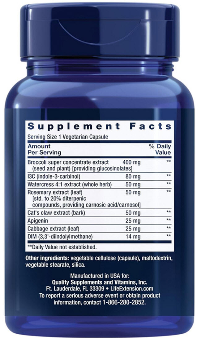 TRIPLE ACTION CRUCIFEROUS VEGETABLE EXTRACT 120 Capsule LIFE EXTENSION