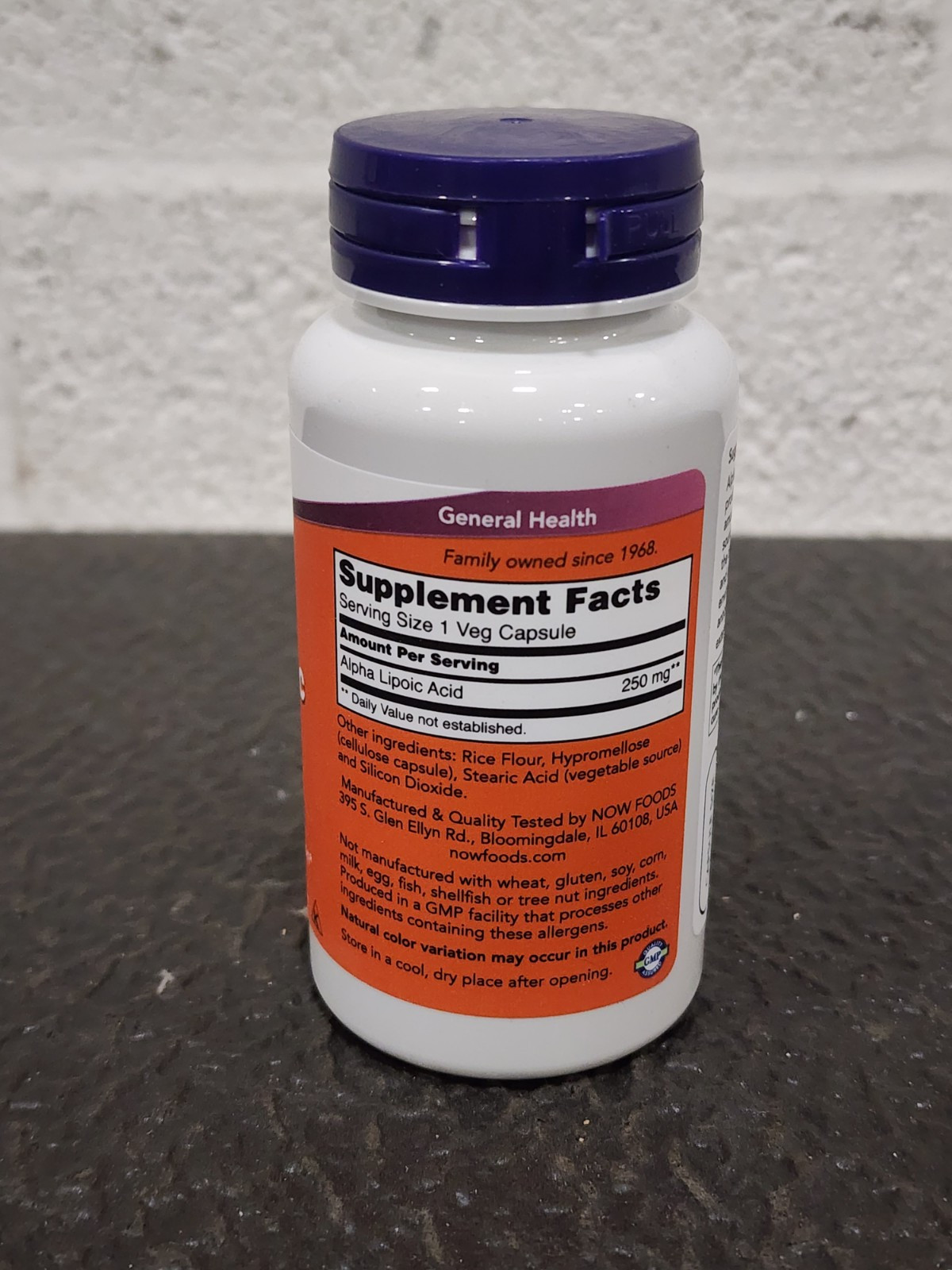 NOW FOODS Alpha Lipoic Acid 250 mg 60 Veg Capsules