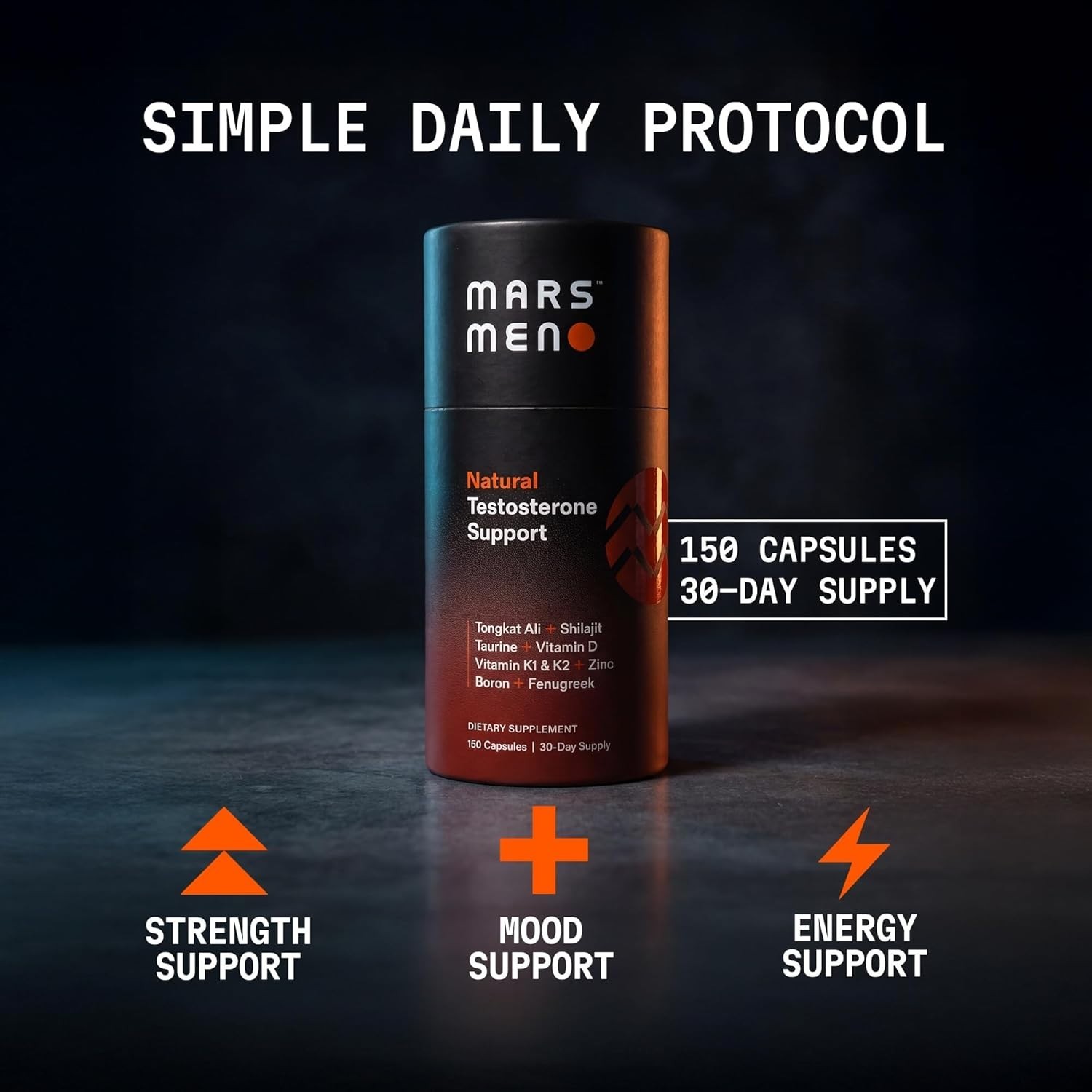 Mars Men Natural Test Support Booster Mens 150ct New Sealed 30 Day Supply