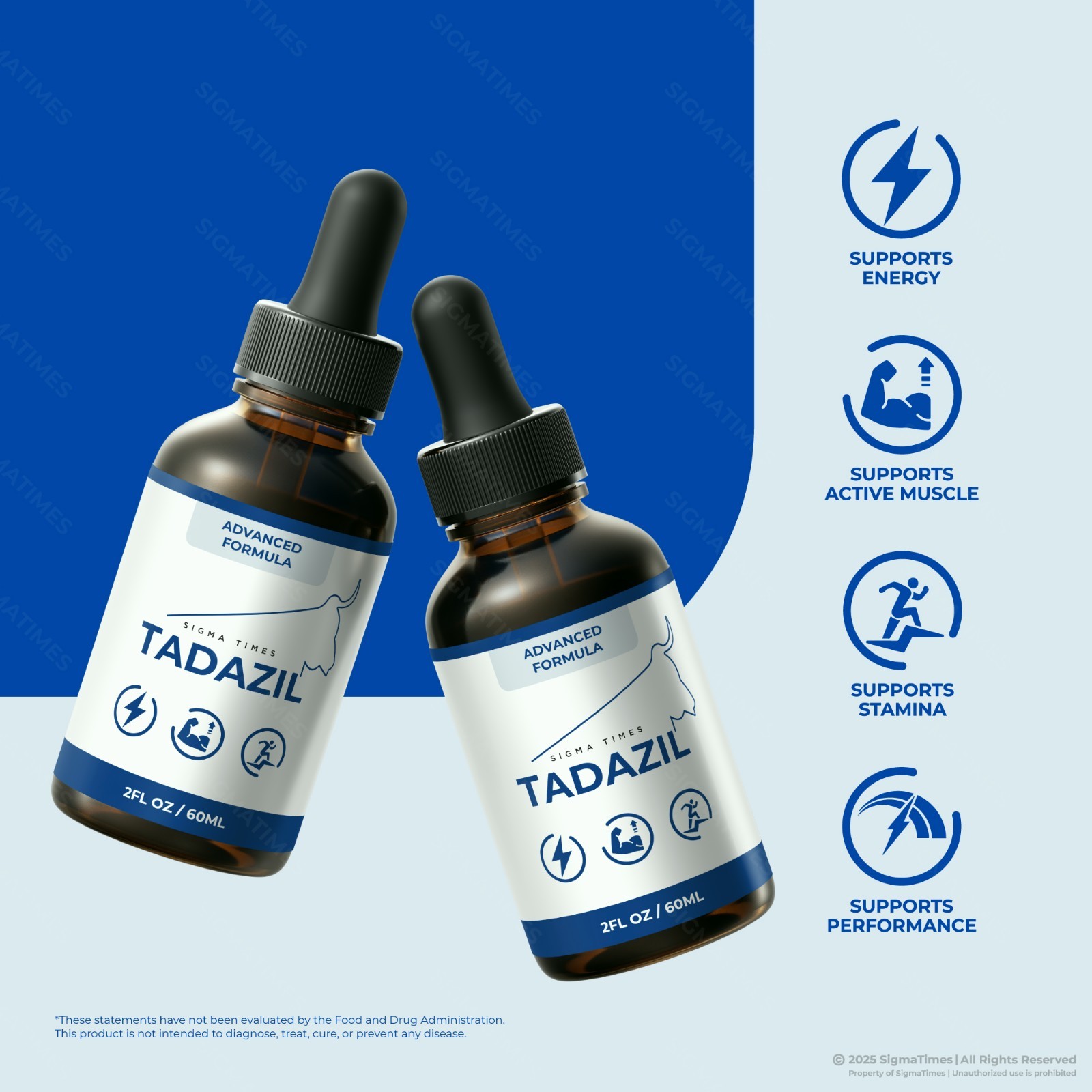 Tadazil Drops for Men, All Natural Potent Formula For Male Health – 2 Pack