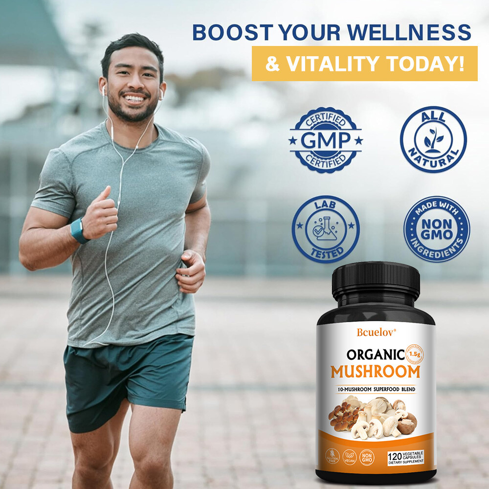 Organic Mushroom Capsules – Improve Brain Function – Immune Nervous System