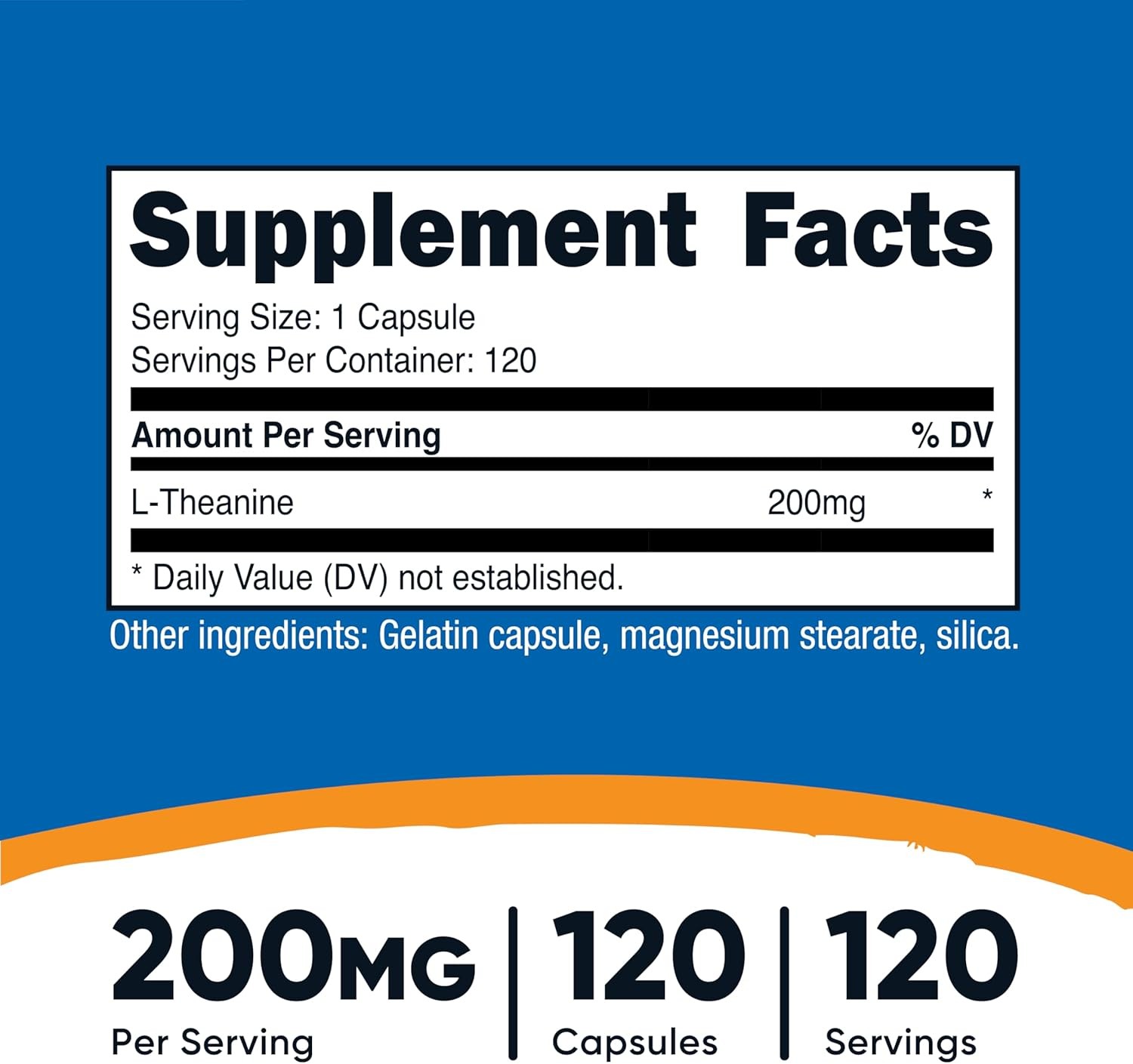 Nutricost L-Theanine 200mg 120 Capsules Double Strength Non-GMO Gluten Free10/27