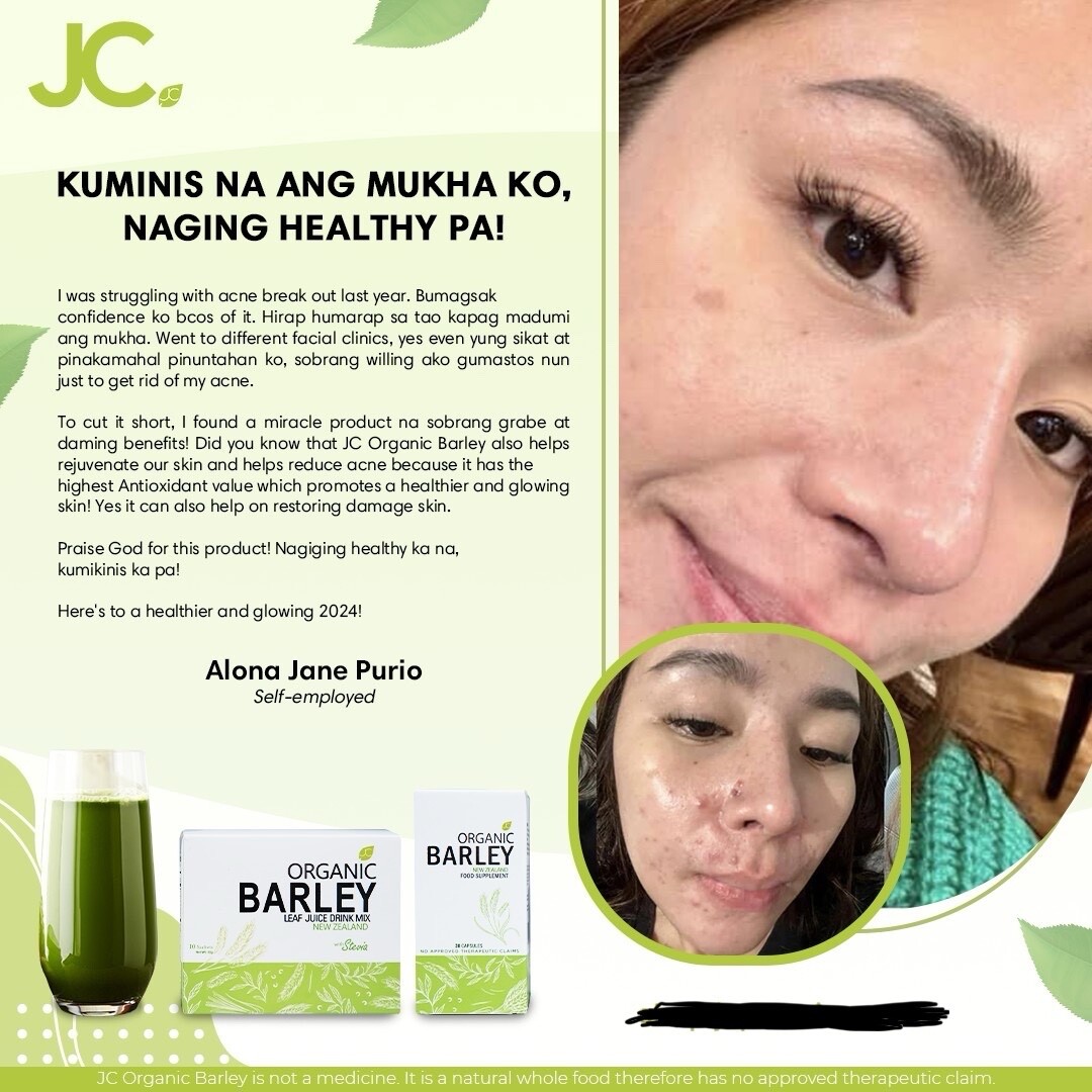JC pure organic barley capsules from New Zealand