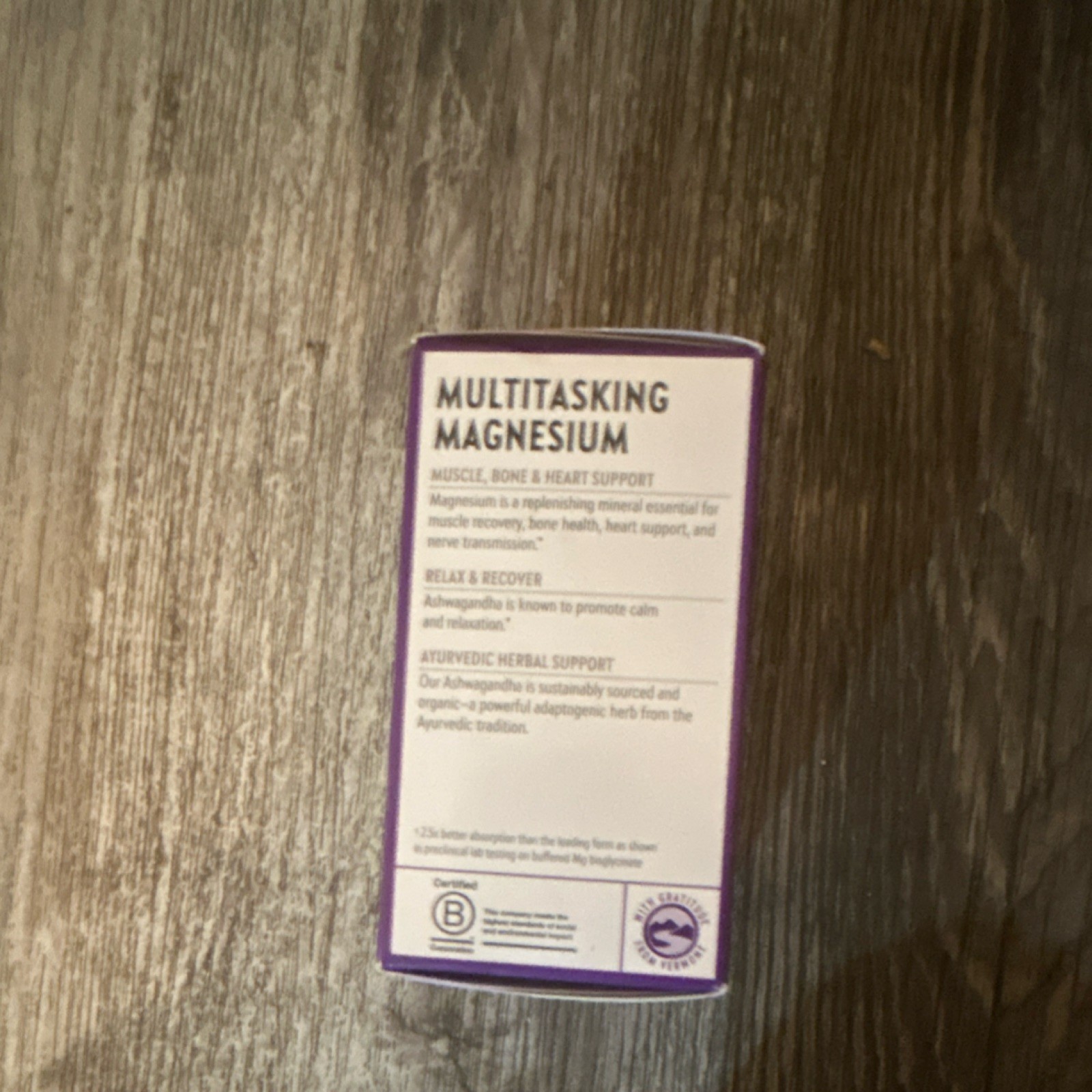 New Chapter Magnesium Ashwagandha Tablets NSF Certified Non-GMO Vegan 30