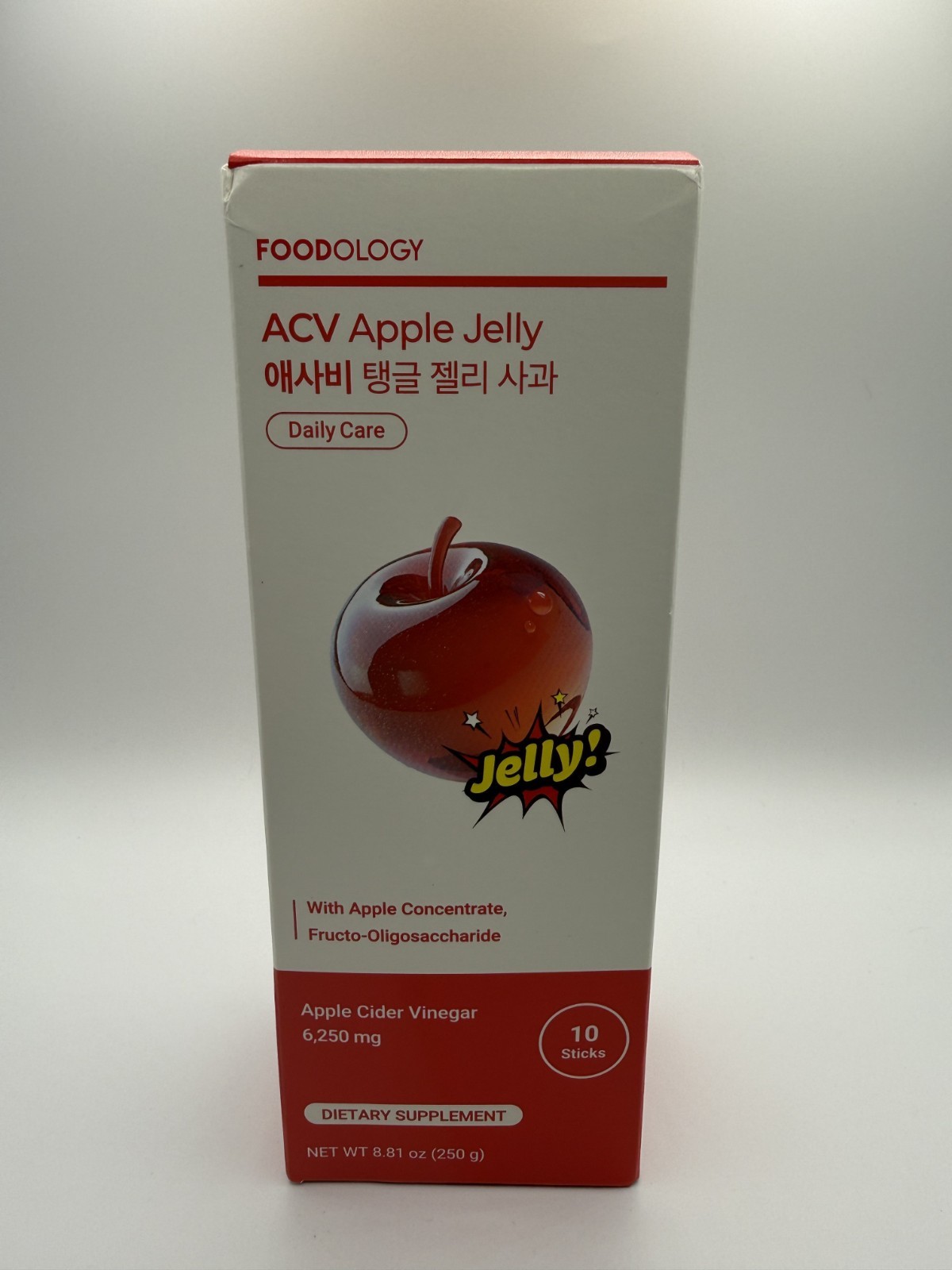 Foodology ACV Apple Jelly Apple Cider Vinegar Dietary Supplement 10 Sticks – New