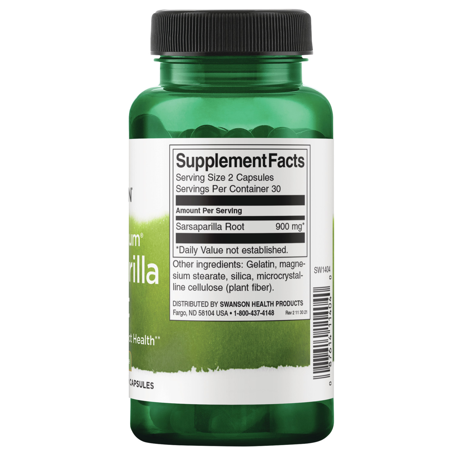 Swanson Sarsaparilla Root 450 mg 60 Capsules