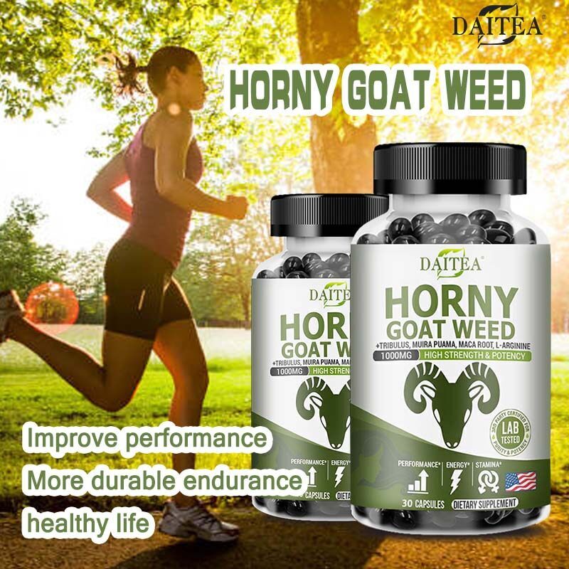 Horney Goat Weed 800mg Cpas for Men & Women-with Maca, Ginseng, L-Arginin