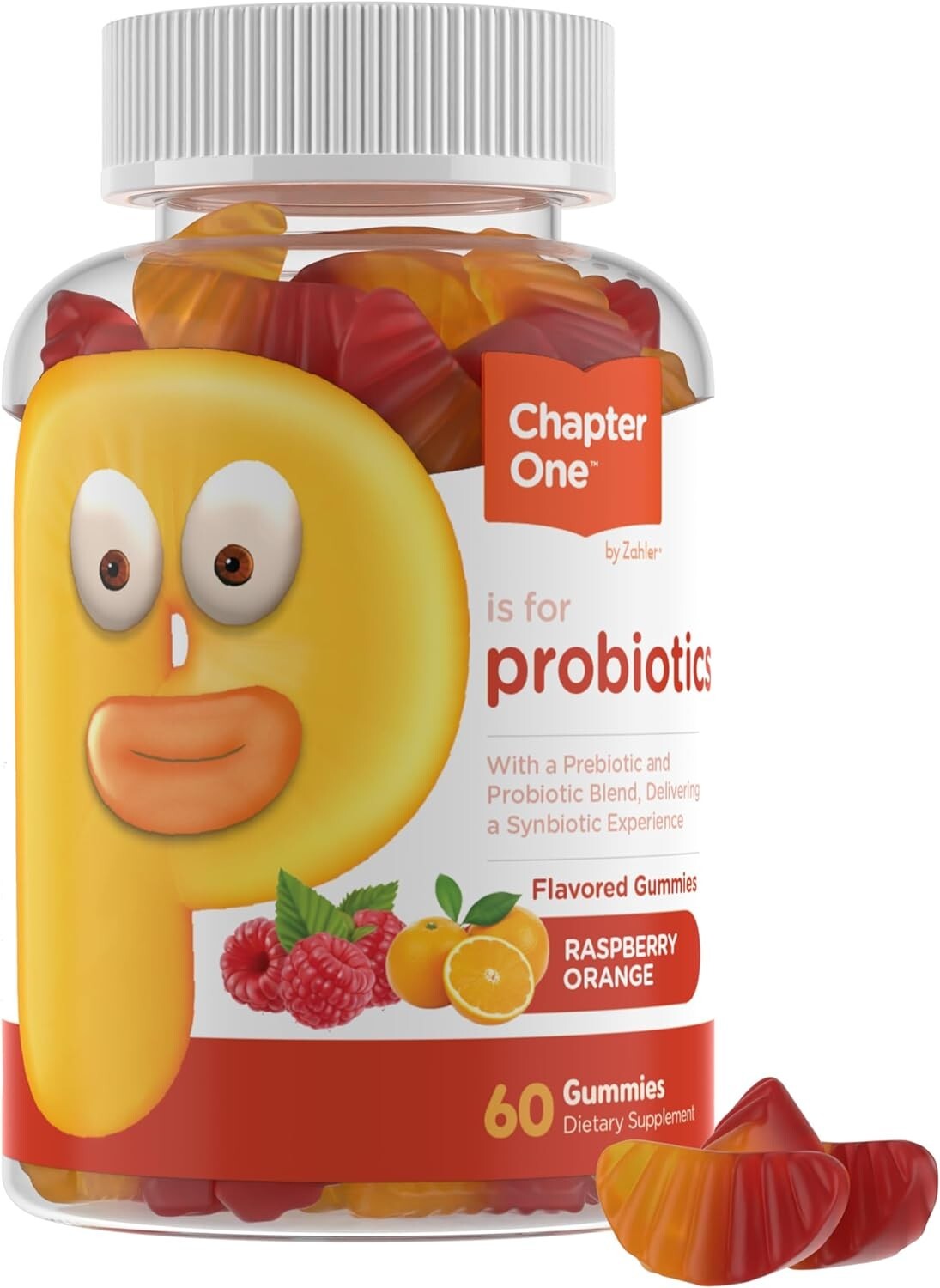 Probiotics Gummies for Kids Orange Flavor 2 Billion CFU Digestive and Immune