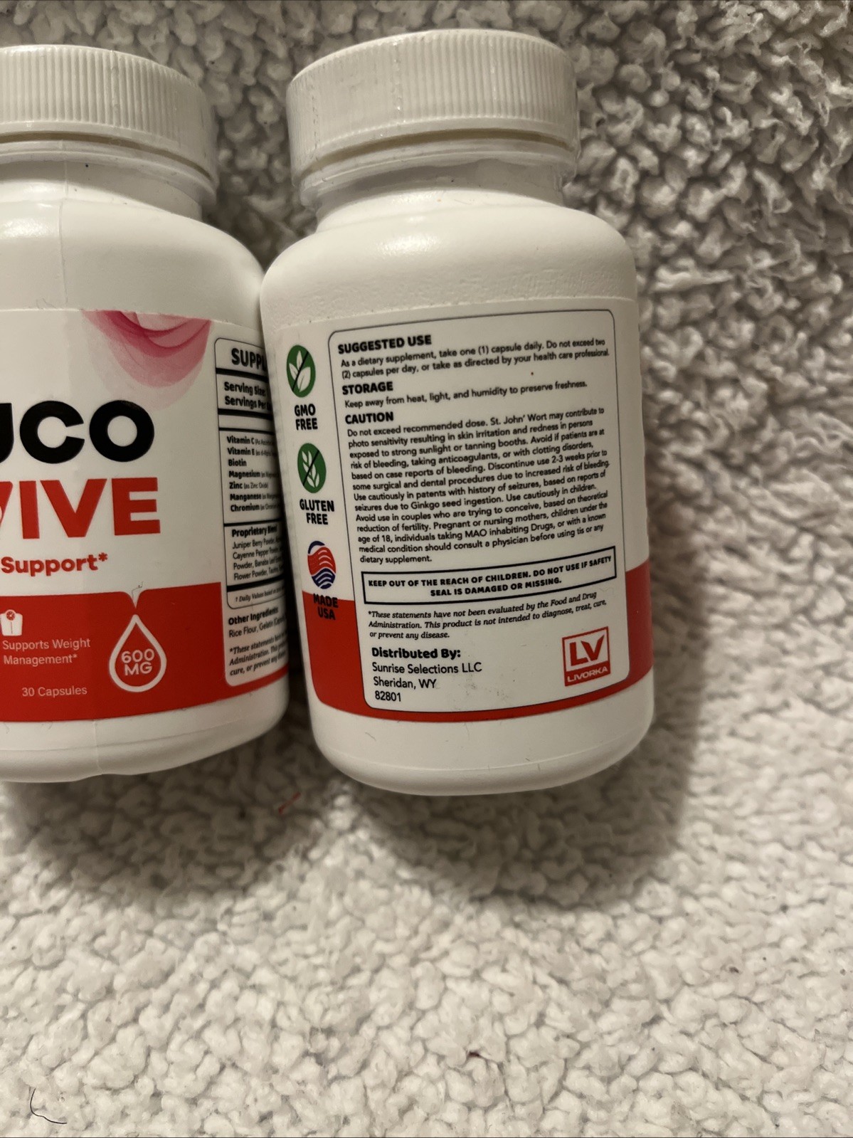 Lot of 2 Gluco Revive Blood Sugar Support – 60 ct each – 02/27