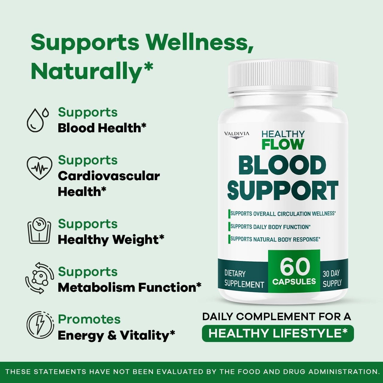 Healthy Flow Blood Support Supplement Capsules Circulation 2 Pack 120Ct