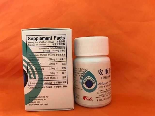 An Mian Pian/安眠片/60pill/bottle(1btl/bx)