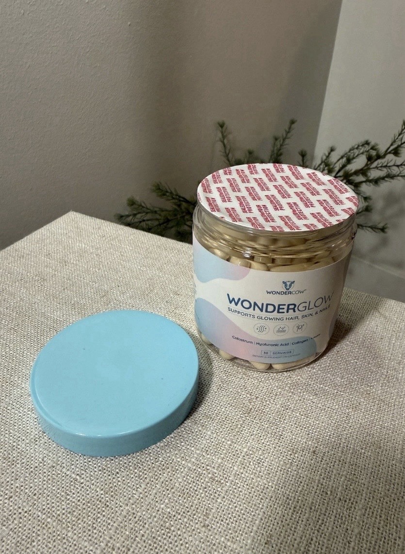 WonderCow WonderGlow Colostrum Collagen Hyaluronic Acid Skin Supplement 90ct