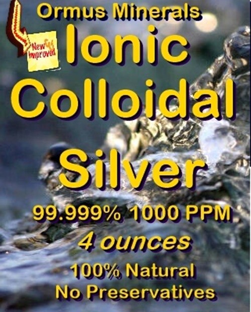 FREE SHIPPING!!! COLLOIDAL SILVER 1000 PPM 4 OZ.- IMMUNE SUPPORT WITH DROPPER