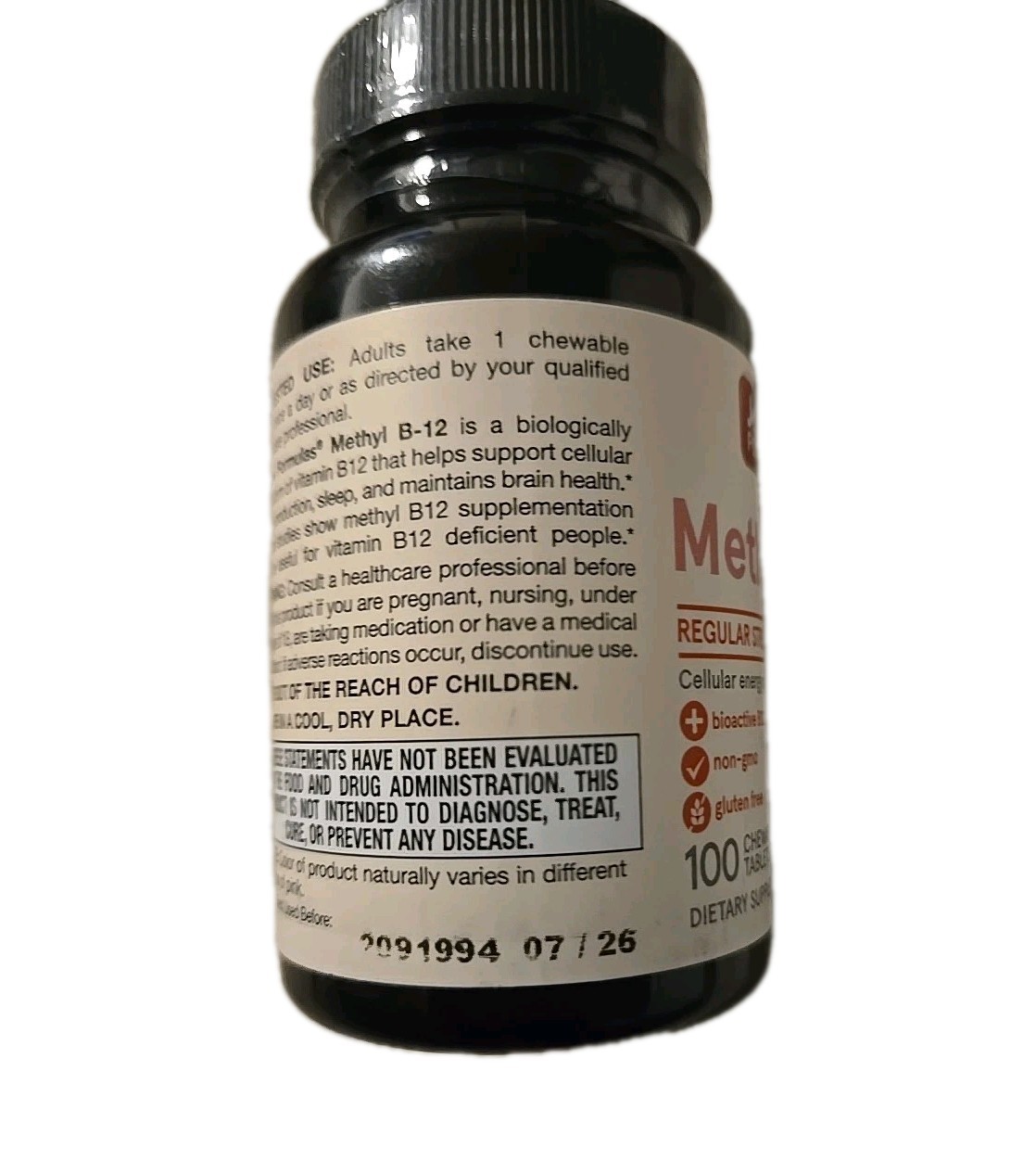 Jarrow Formulas Methyl B-12 100 Chewables-500 MCG. EXP. 07/2026