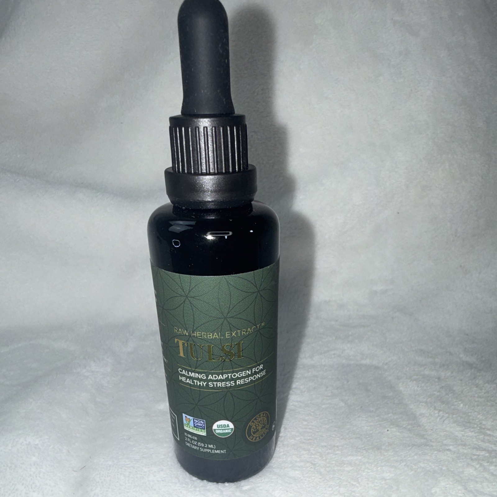 Global Healing Center Tulsi Herbal Extract Stress Support Liquid Drops 2 fl oz