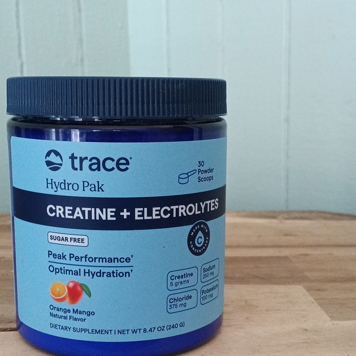 Trace Creatine + Electrolytes Powder Sugar Free Orange Mango 8.47 oz