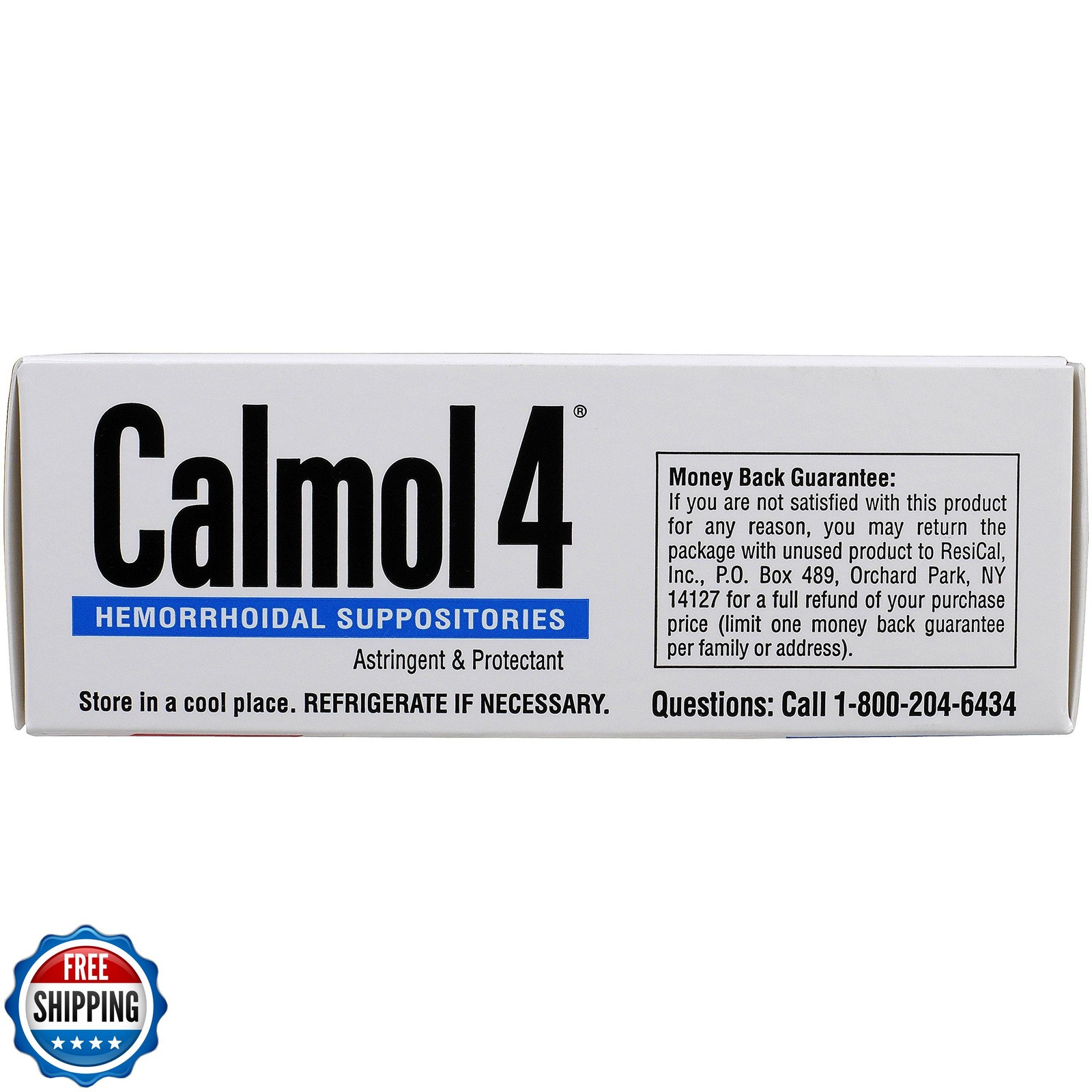 Calmol 4 Hemorrhoidal Suppositories with Soothing Natural Ingredients, 24 Cou