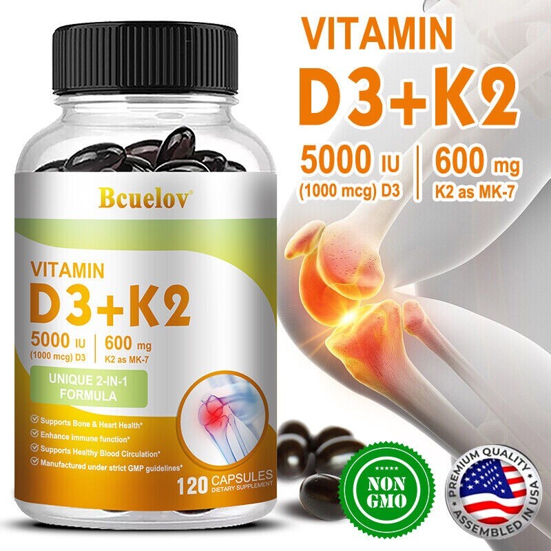Vitamin D3&K2, Vit D and K Supplement Joint&Heart Immune Health
