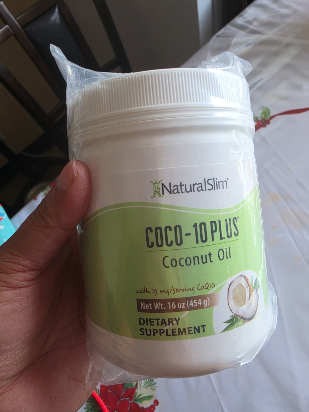 NaturalSlim COCO-10 PLUS Coconut Oil CoQ10 Dietary Supplement Oil 16 oz