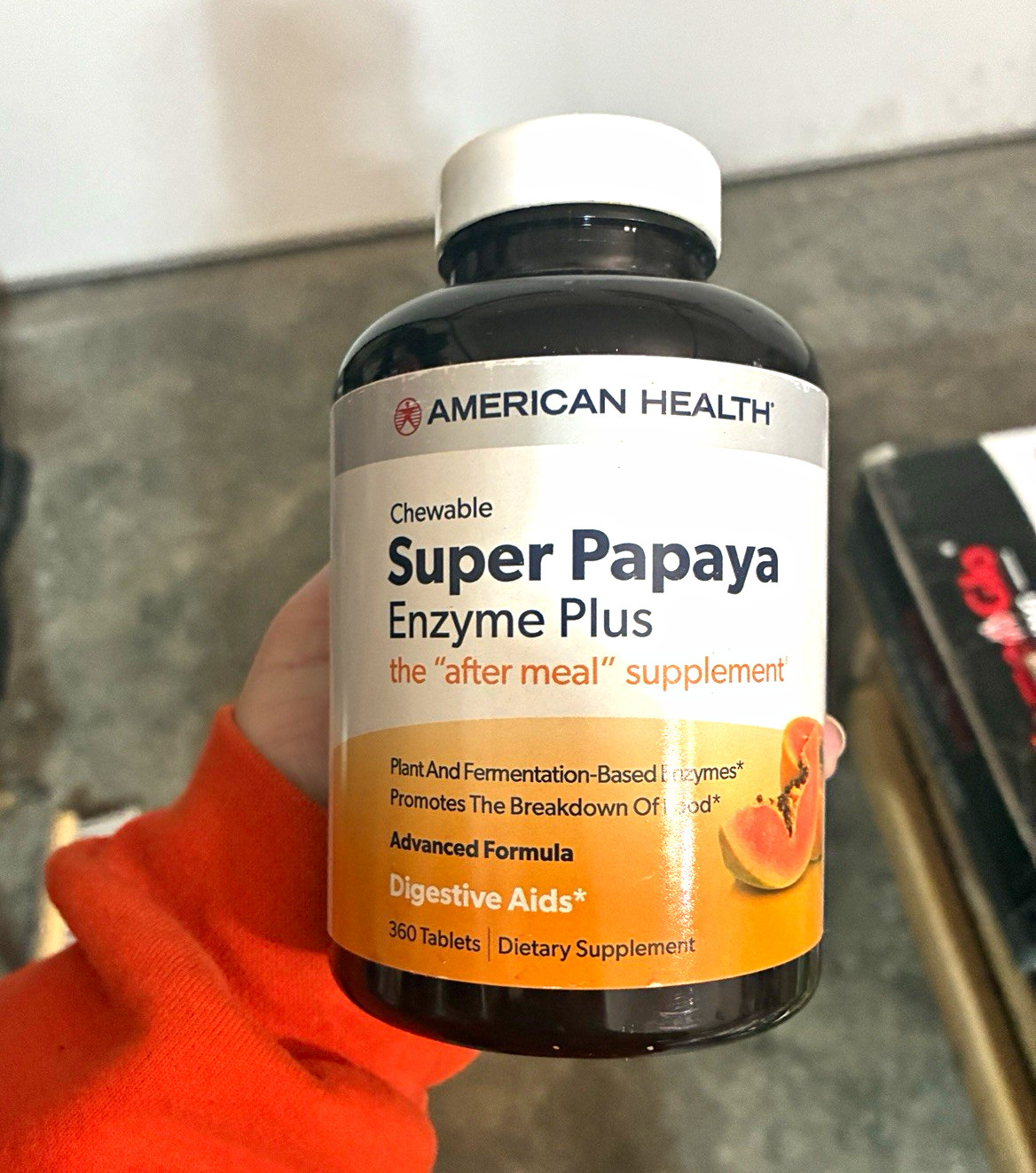 American Health Super Papaya Enzyme Plus Digestive Support 360 Chew Tabs