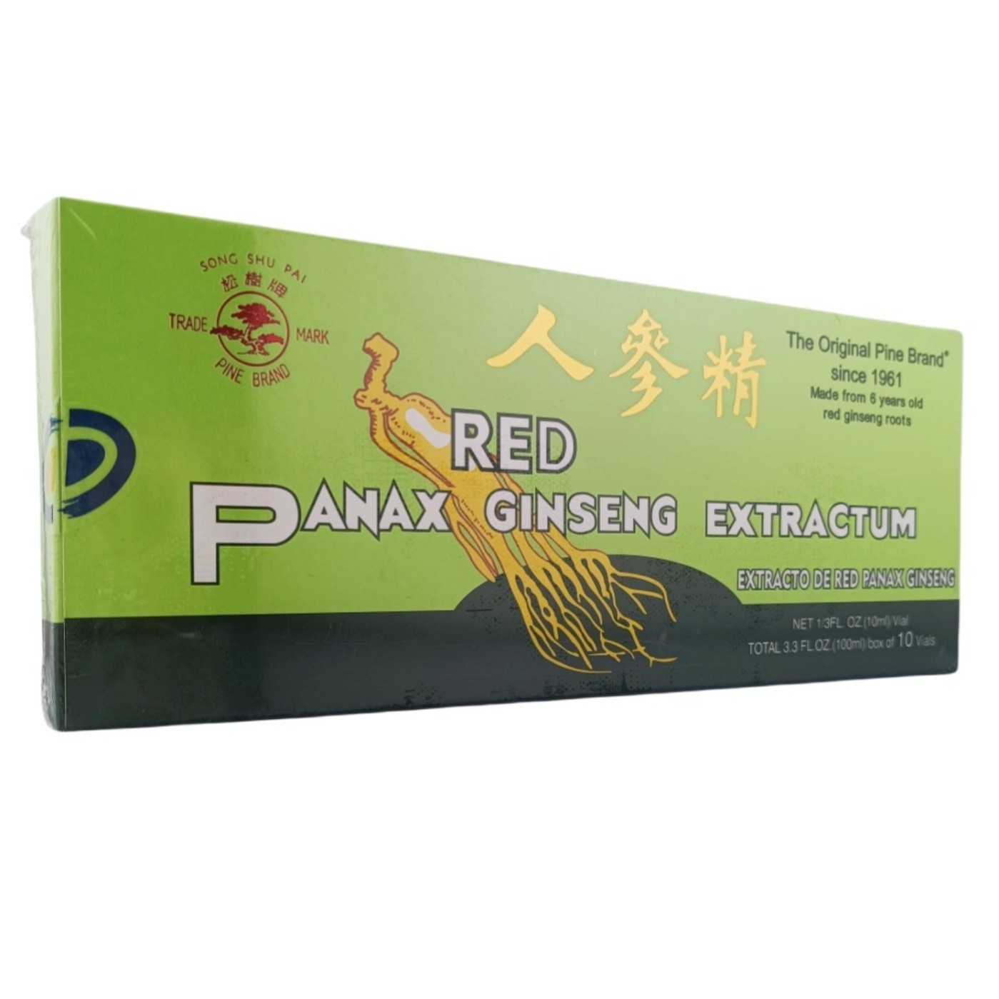 Pine Brand-Red Panax Ginseng Extract with Alcohol-10x10cc-Ginseng Oral Liquid