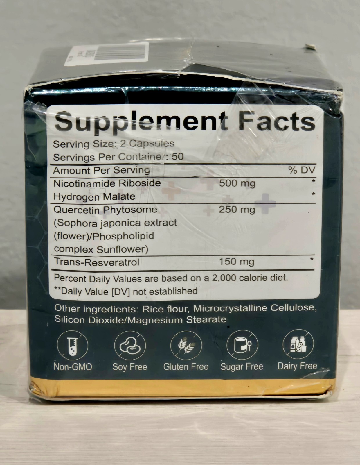 WindBoss Nicotinamide Riboside Resveratrol Quercetin 900mg 100 Capsules Non-GMO