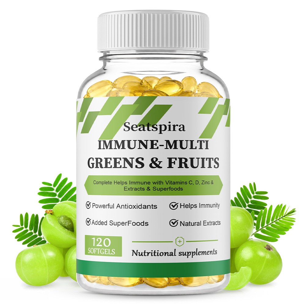 Seatspira Daily Green Fruit Immune Multi Softgel For Immune Daily Wellness 120CT