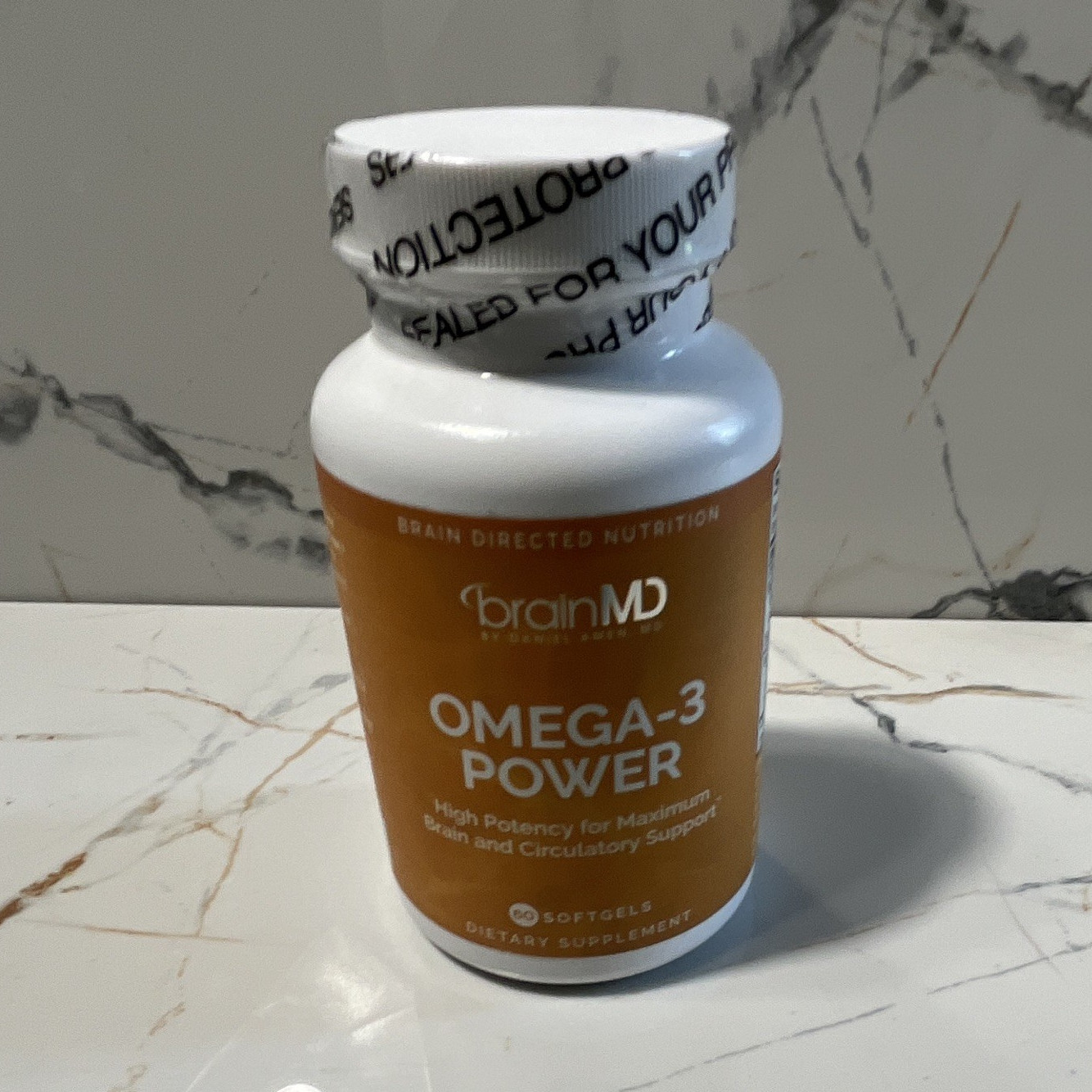 brainMD Omega-3 Power Softgels 60ct Fish Oil EPA DHA Exp 09/2028