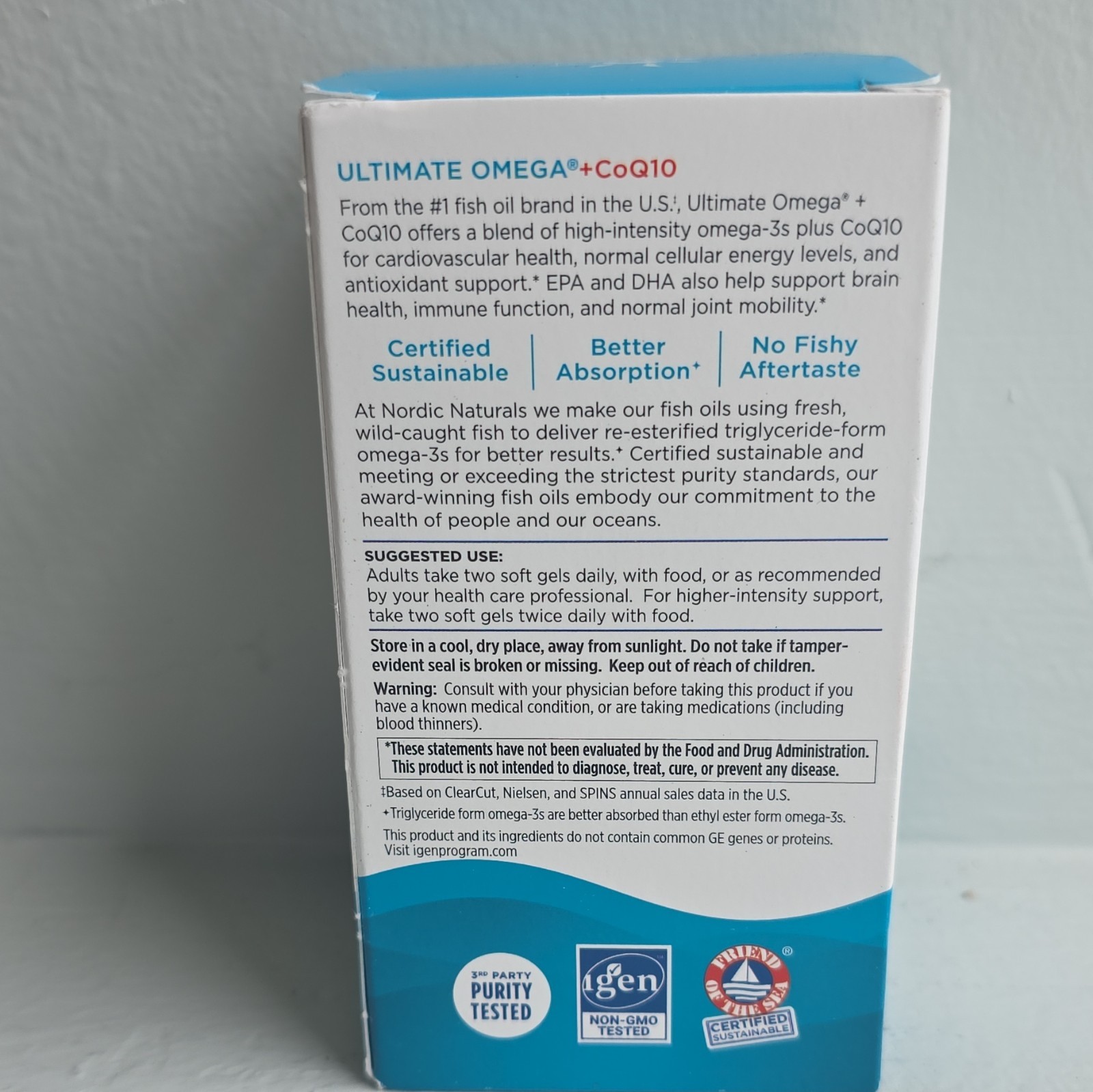 Nordic Naturals Ultimate Omega-3 + CoQ10 60 Softgels Lemon Cardiovascular