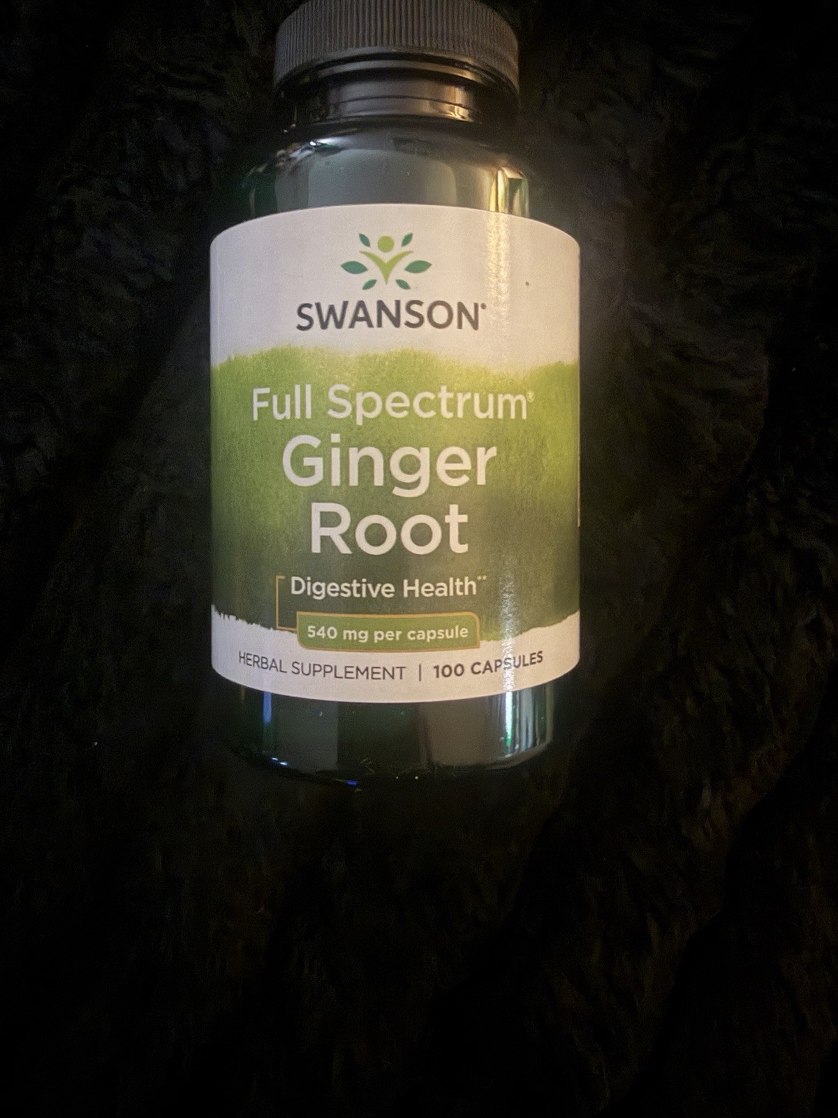 Swanson Full Spectrum Ginger Root Digestive Health 540mg Capsules 100 Count