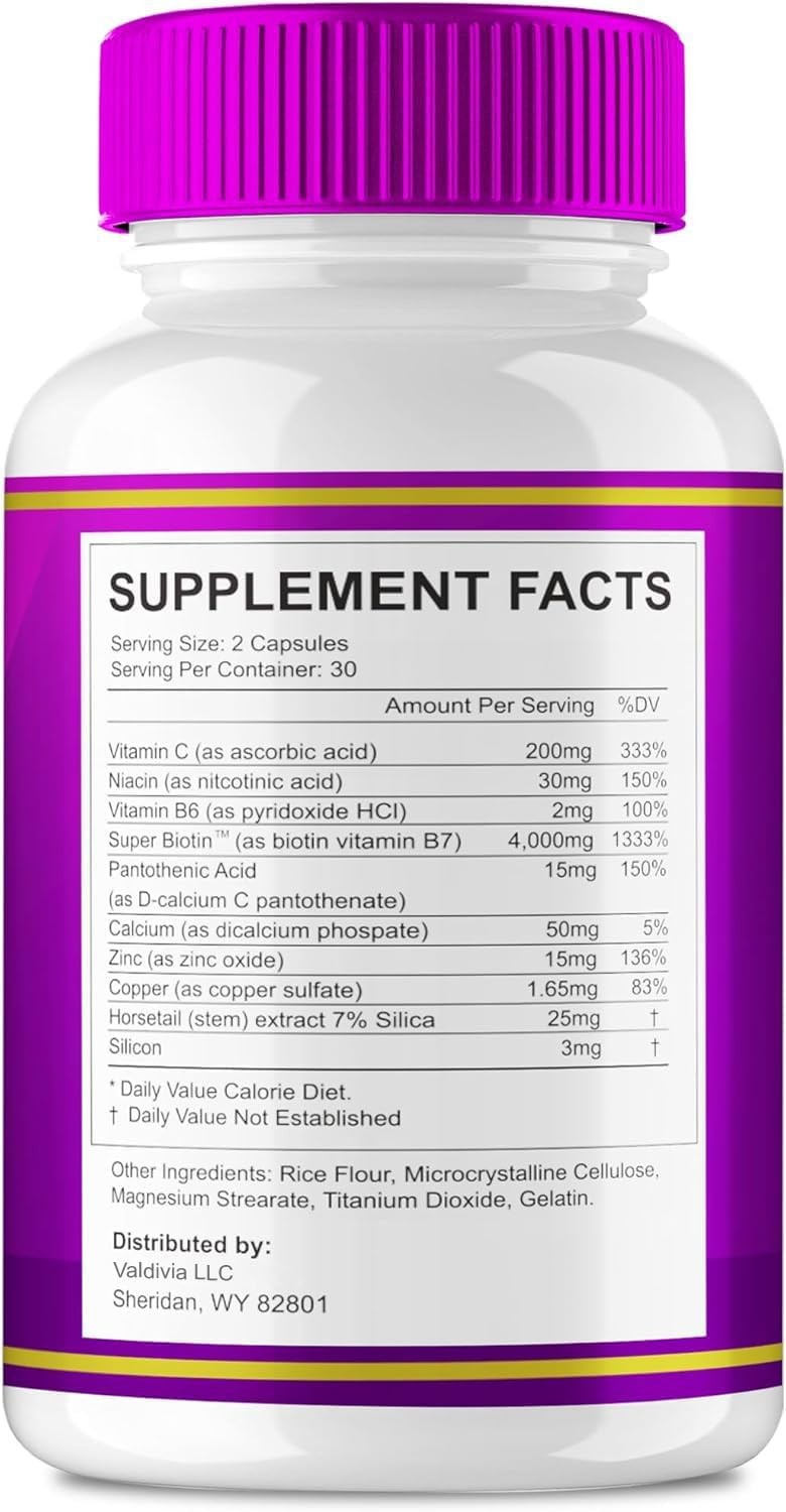 Valdivia FioDex 60 Capsules Nail Support Supplement Made in USA Premium