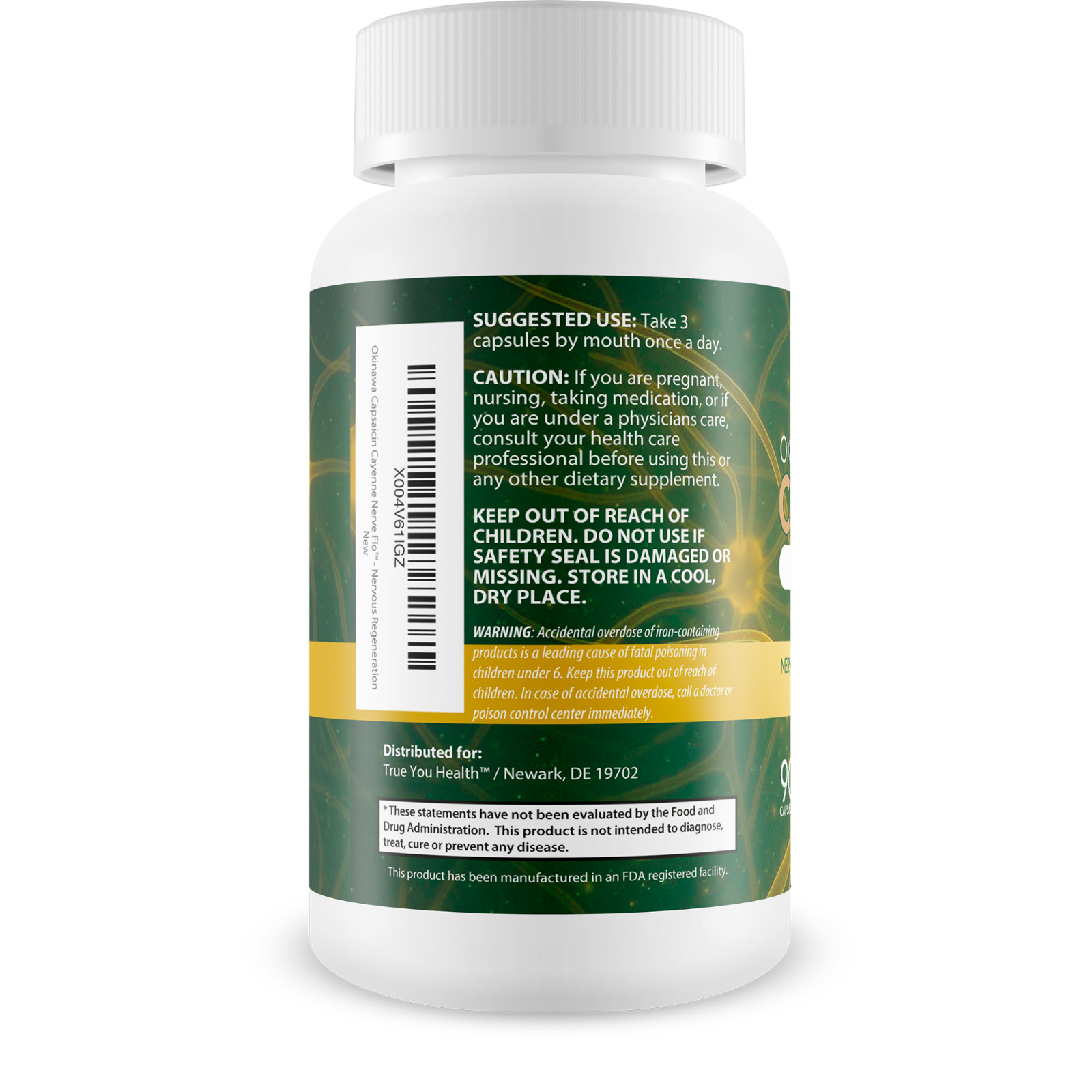 Okinawa Capsaicin Cayenne Nerve Flo – Neuropathy, Memory, & Pressure Supplement