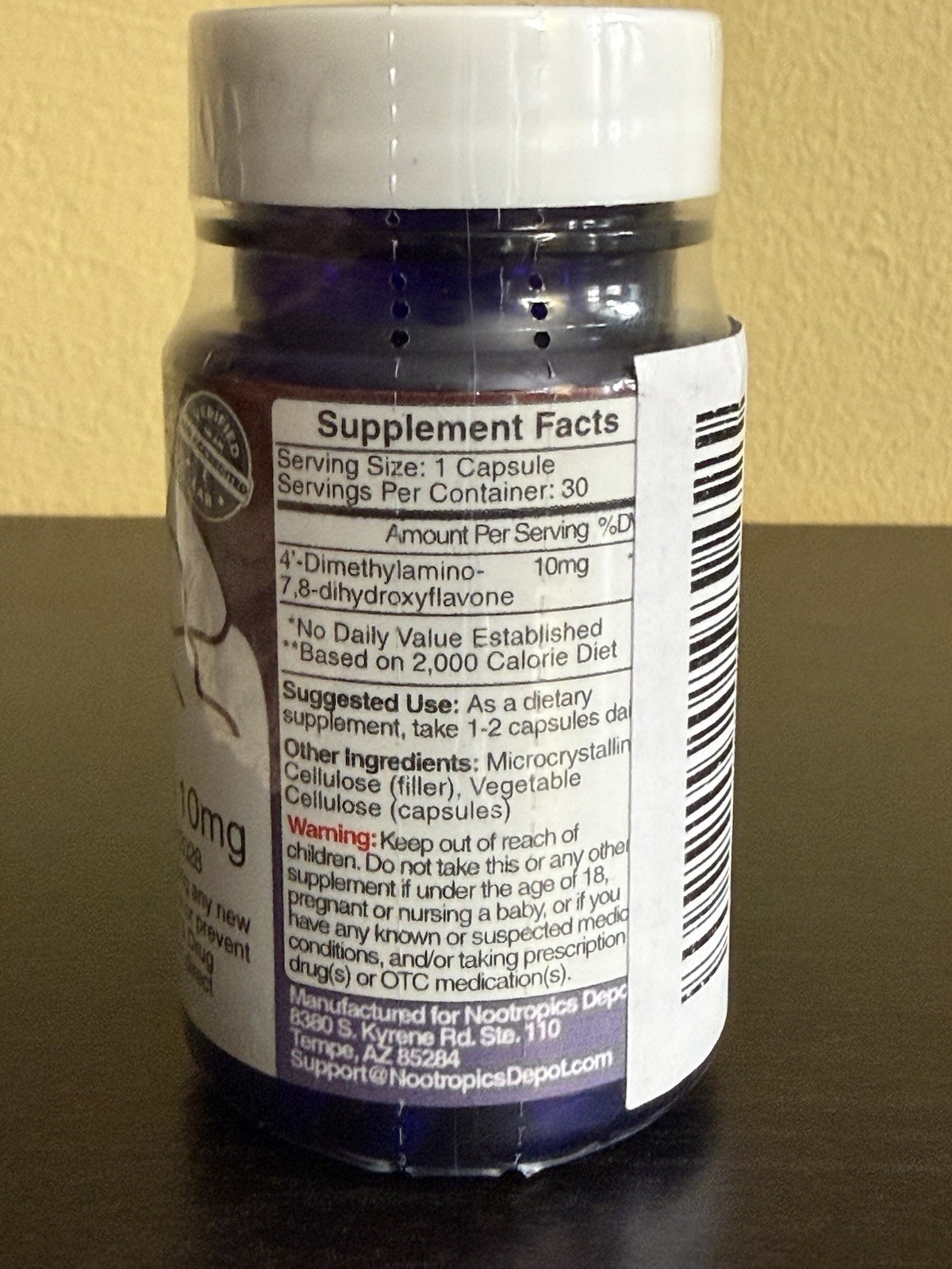 Nootropics Depot 4′-DMA-7,8-DHF 10mg Dietary Supplement 30 Capsules